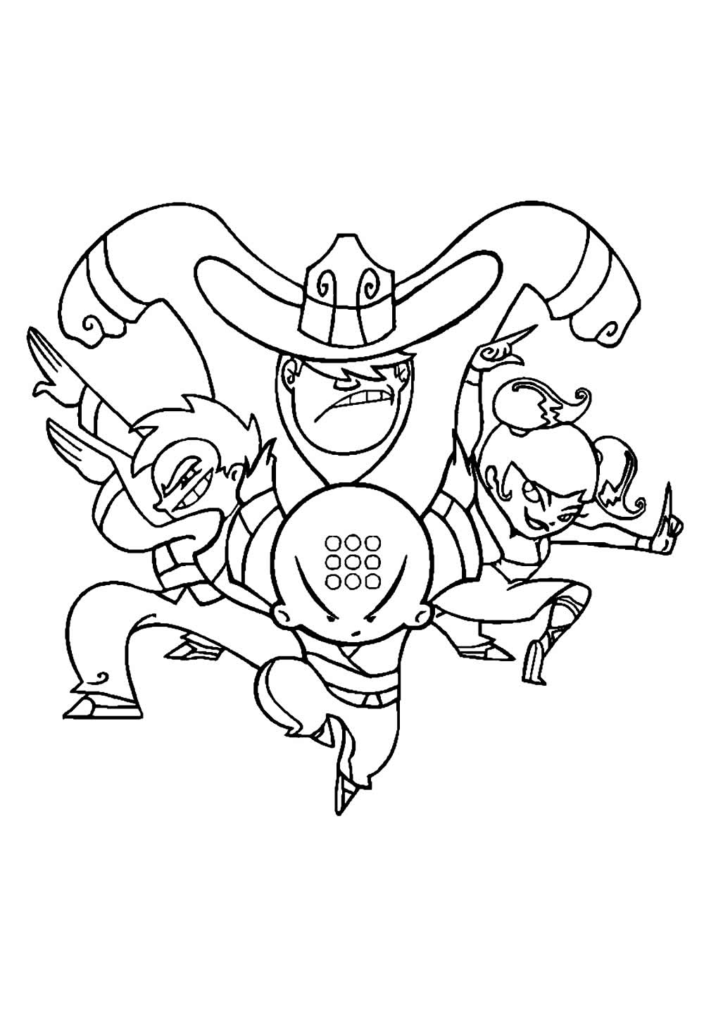 Desenhos de Duelo Xiaolin para pintar