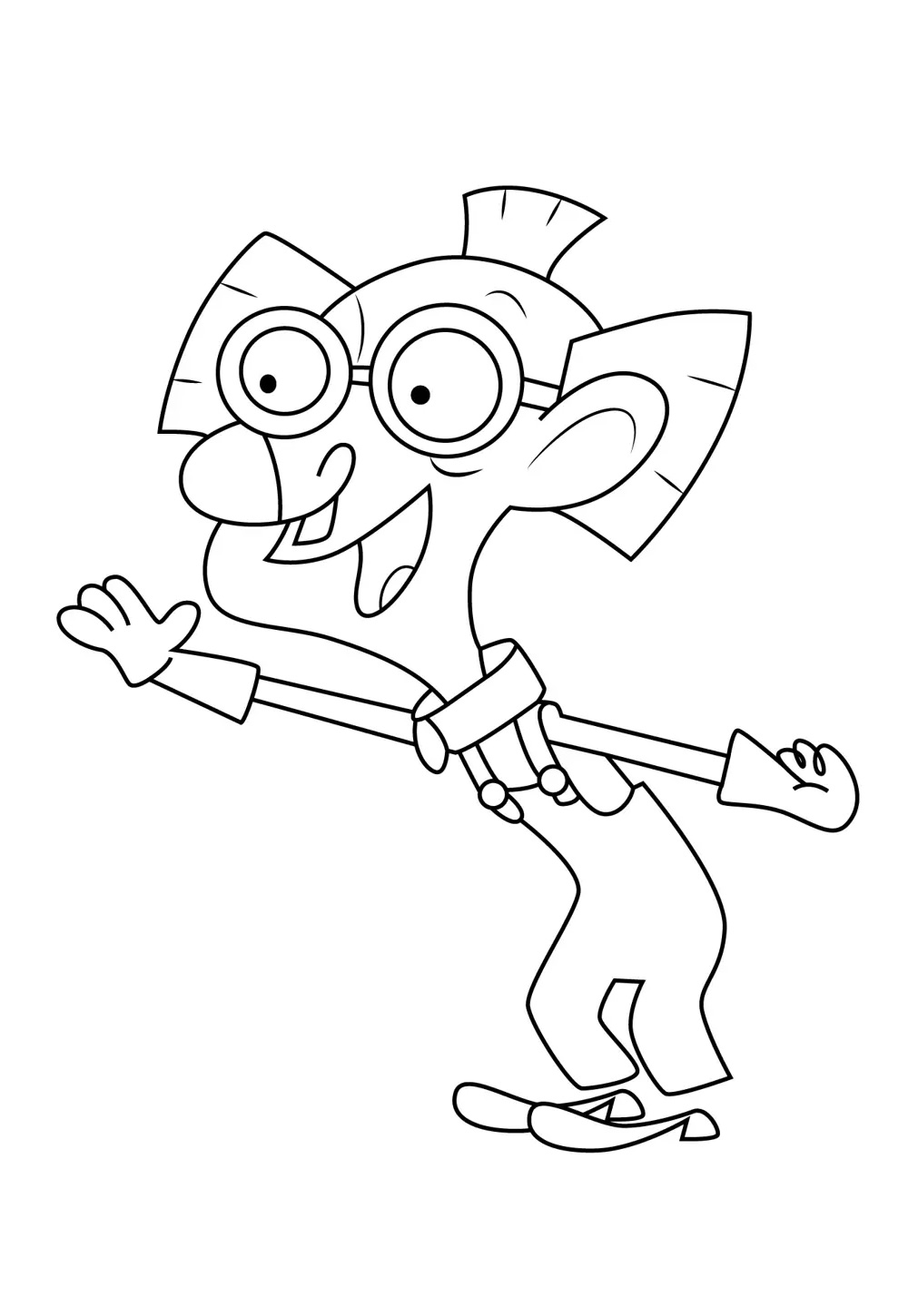 Desenho de Fanboy e Chumchum para pintar