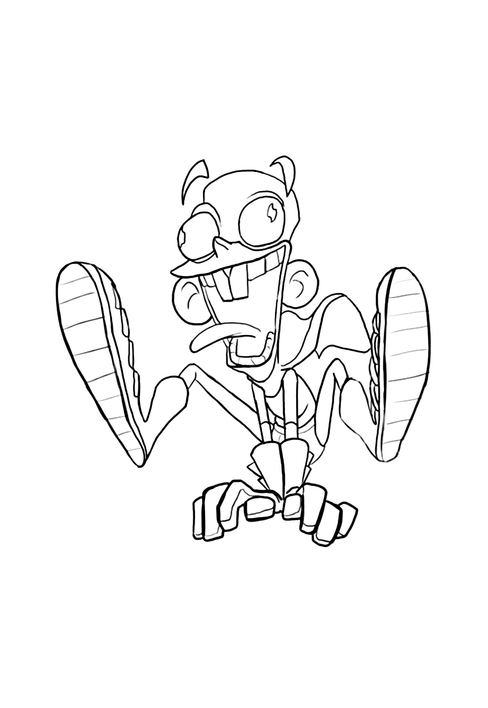 Desenho de Fanboy e Chumchum para colorir