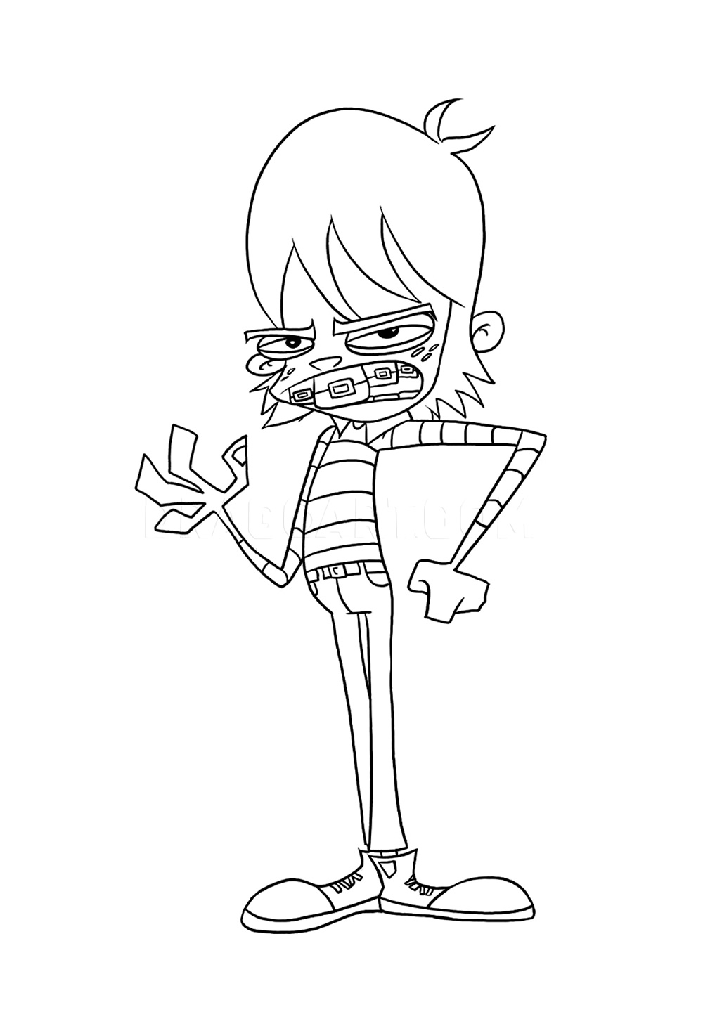 Desenho de Fanboy e Chumchum para colorir