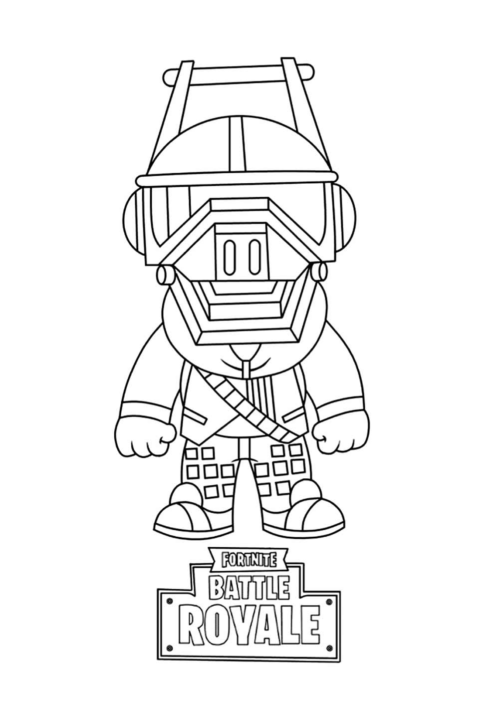 Fortnite Baby para imprimir e colorir