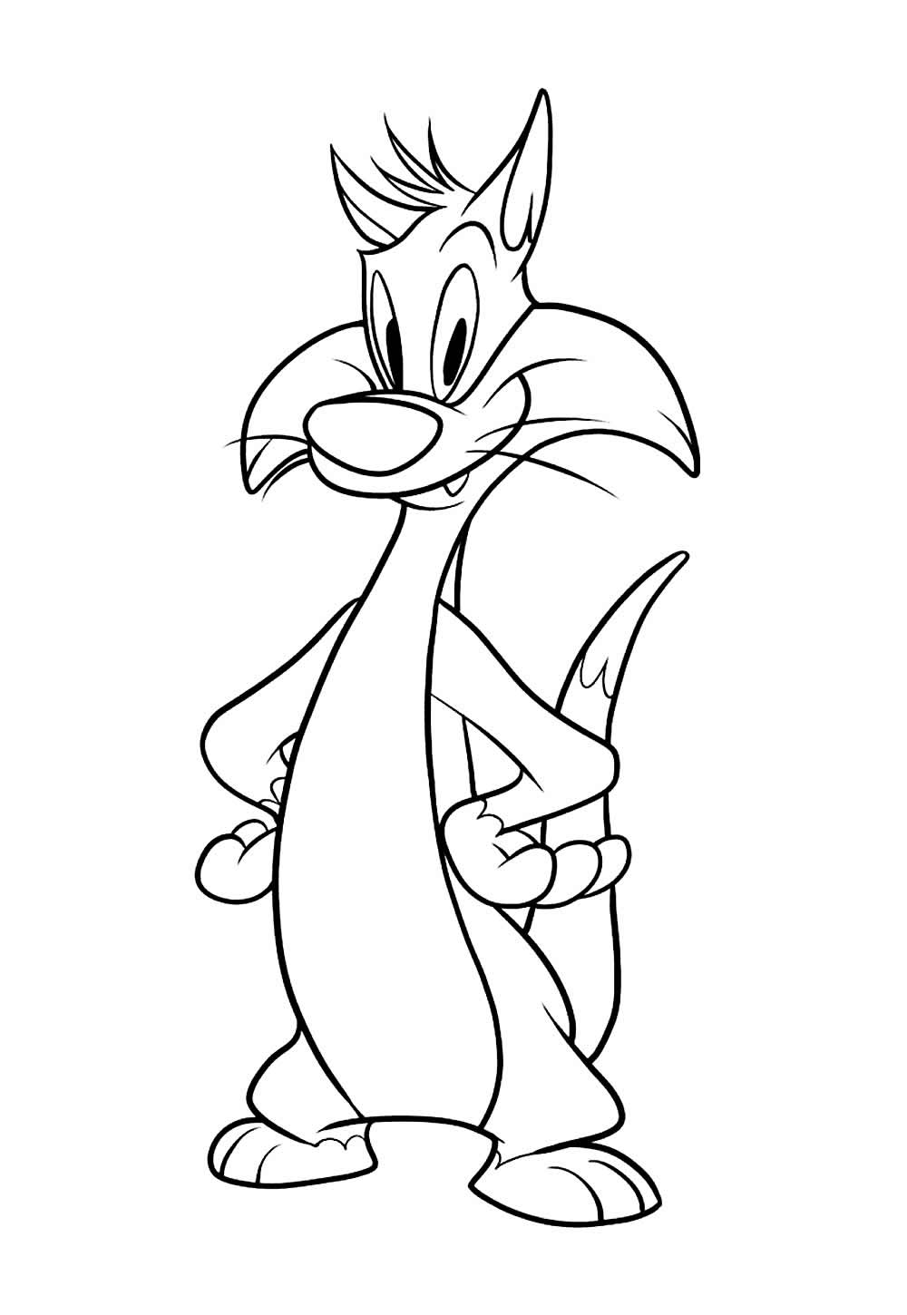 Desenho de Frajola para pintar