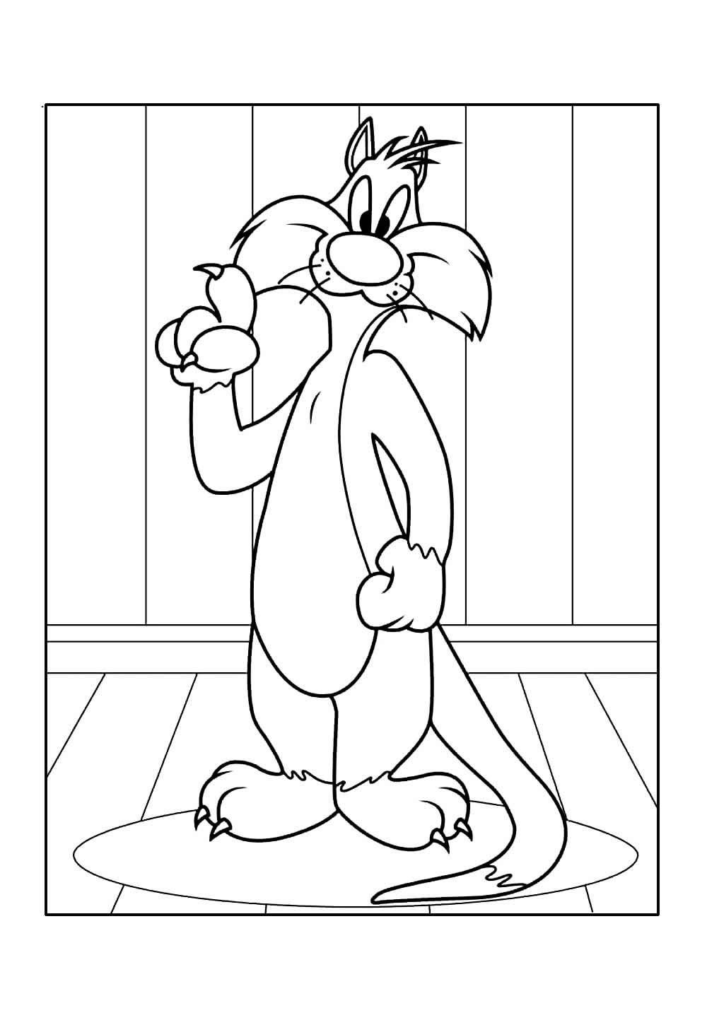 Desenho de Frajola para pintar