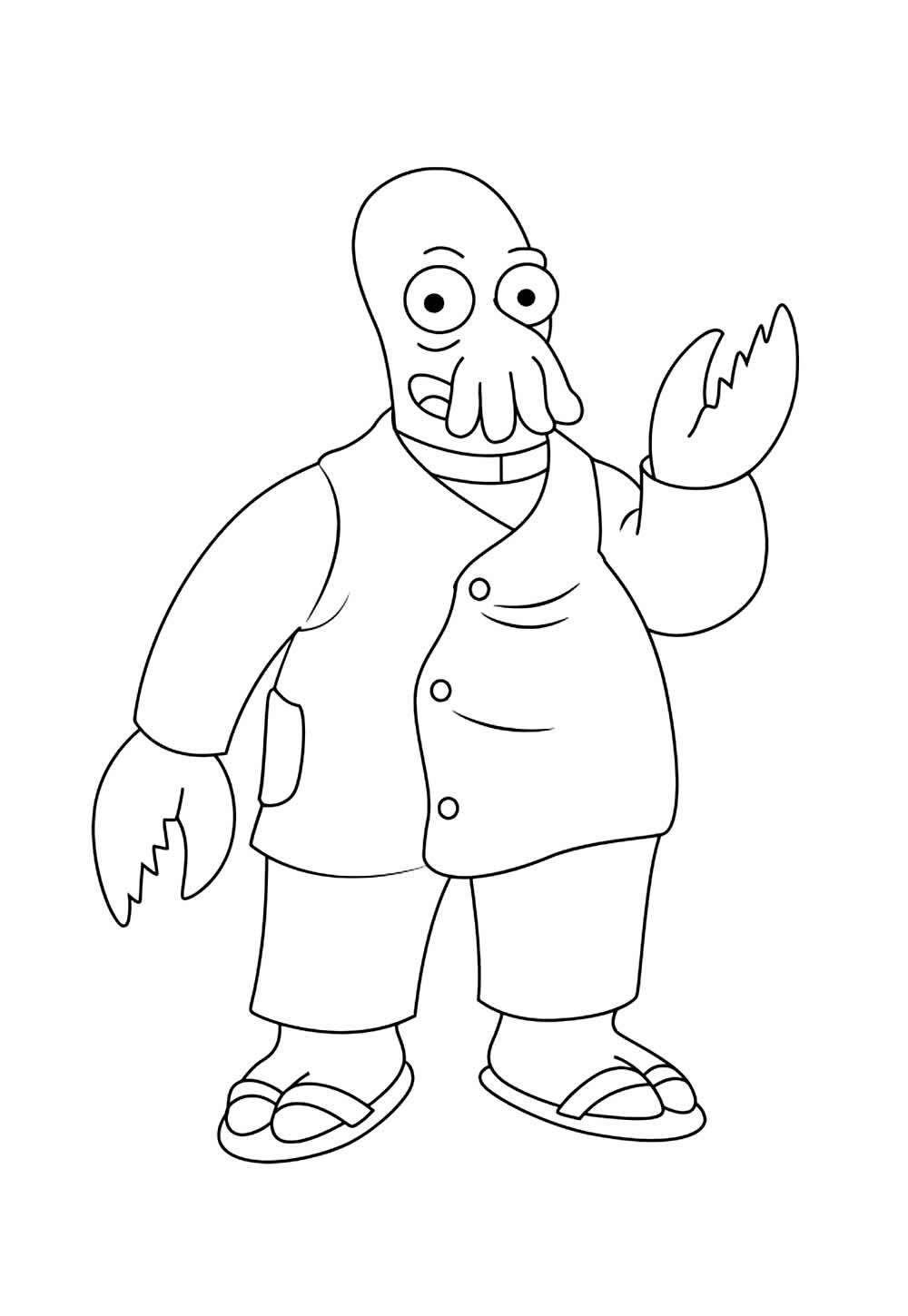 Desenho de Futurama para pintar
