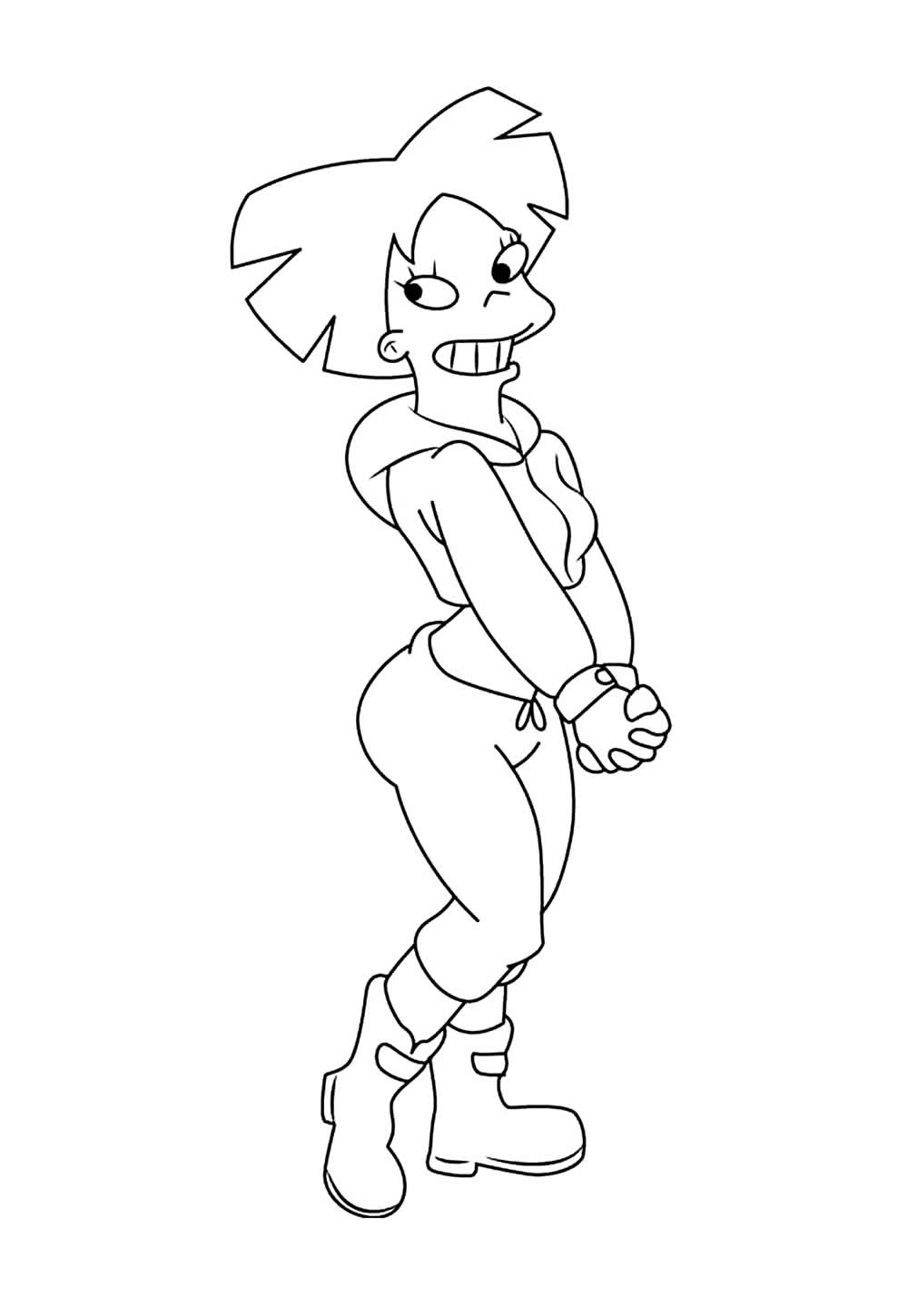 Desenho de Futurama para colorir