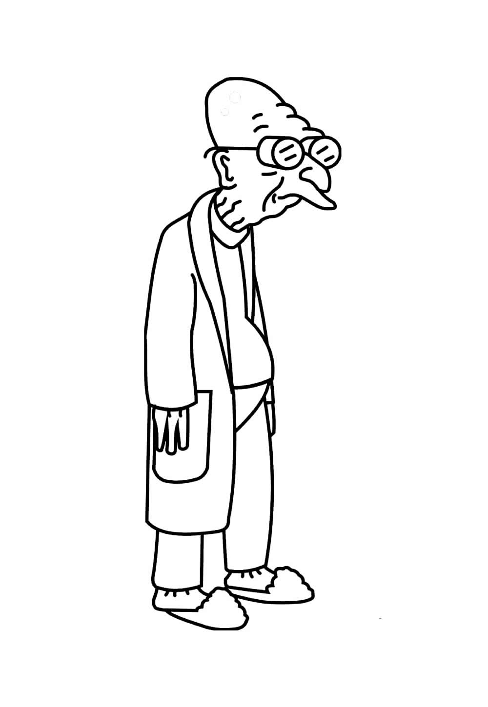 Desenho de Futurama para pintar