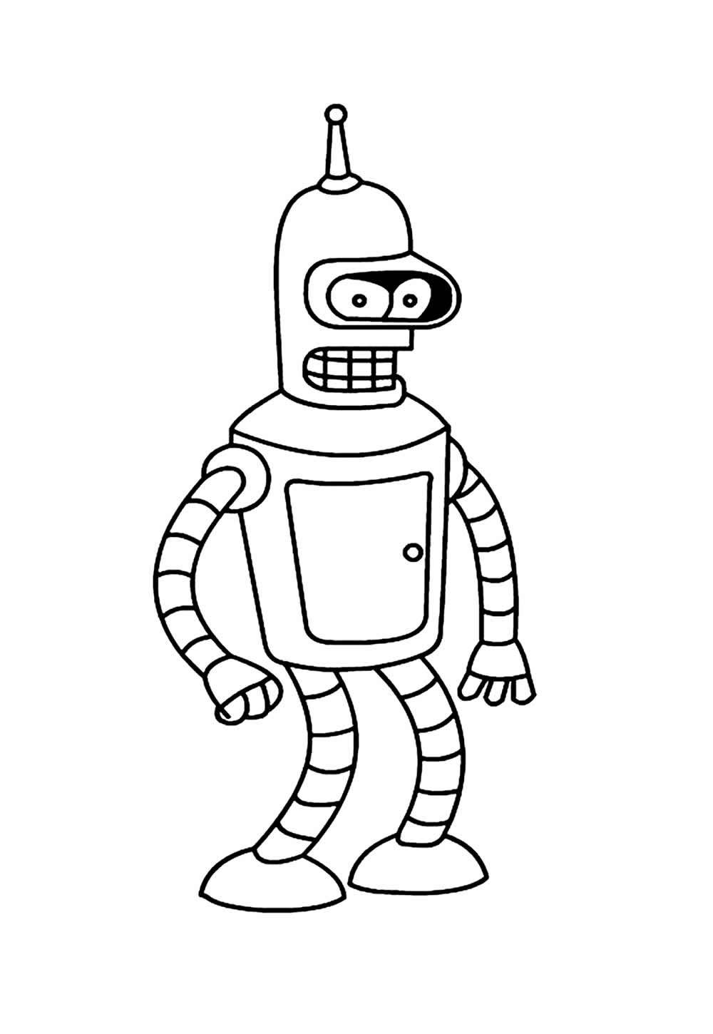 Desenho de Futurama para pintar