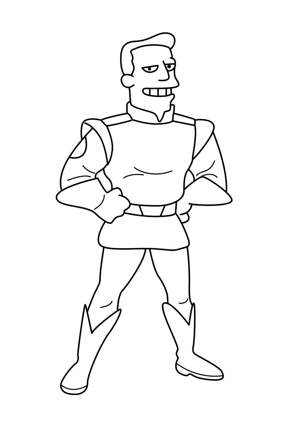 Desenho de Futurama para pintar