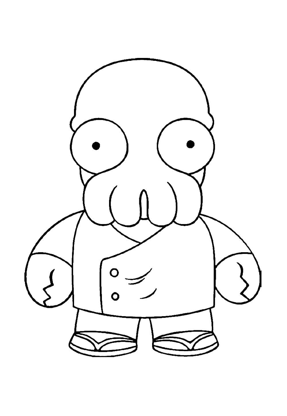 Desenho de Futurama para colorir