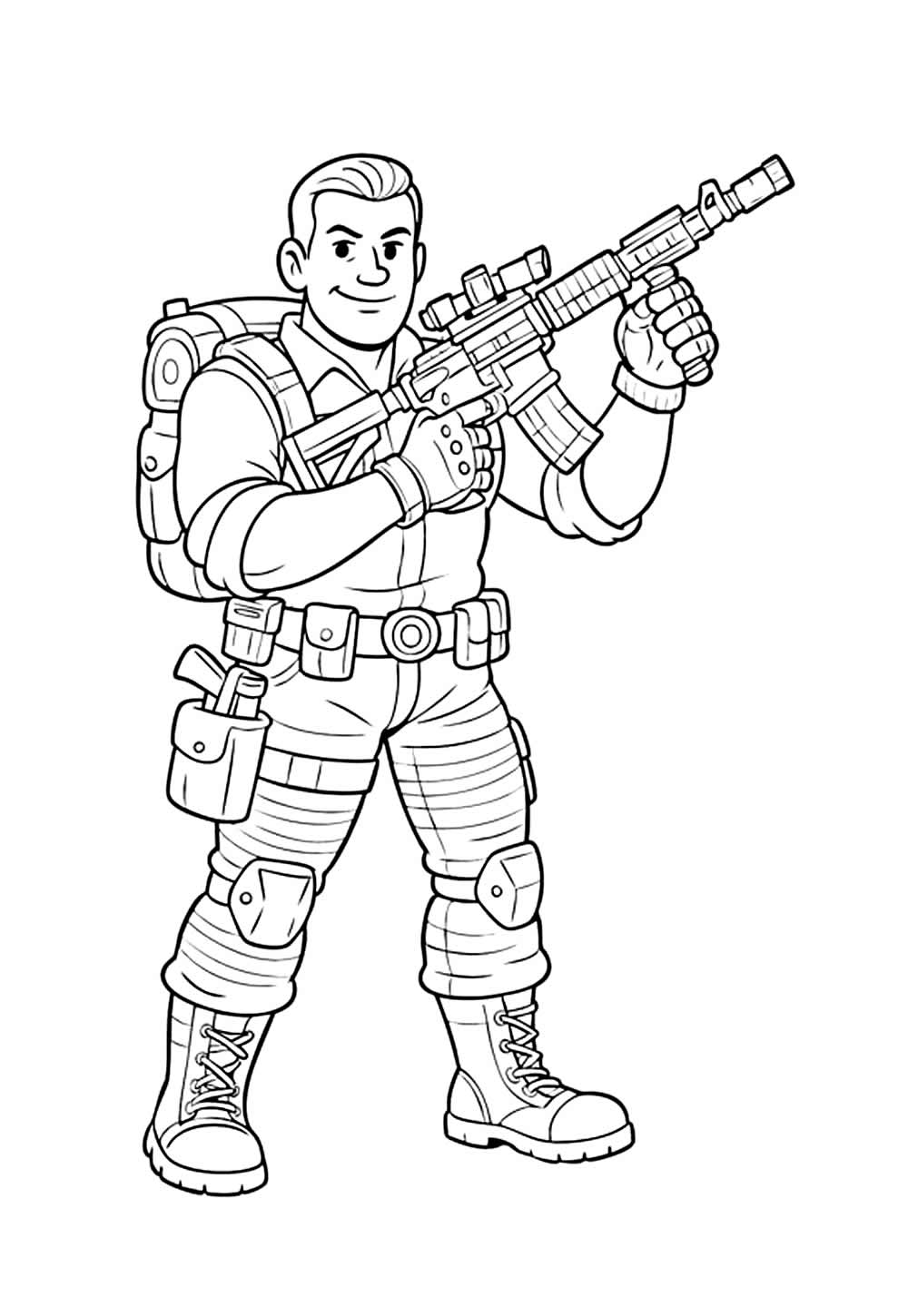 Desenho de GI Joe para colorir