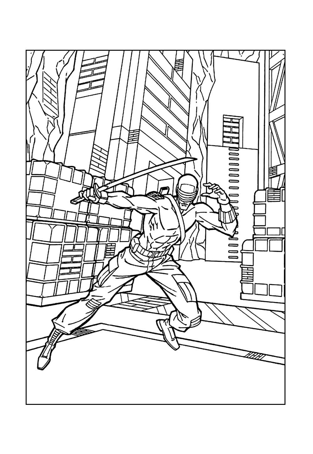 GI Joe para colorir - Ninja