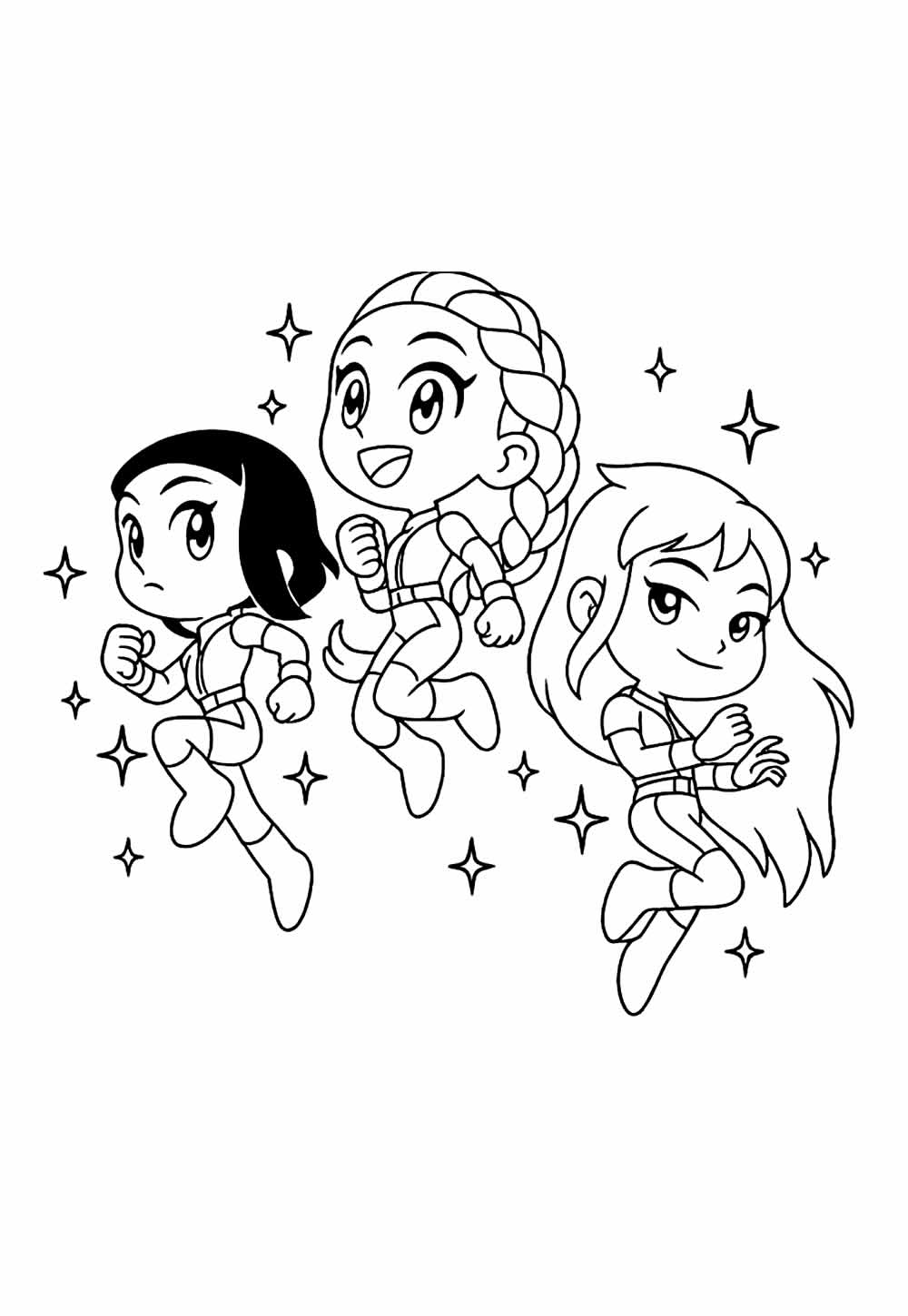 Desenho das Guerreiras do K-Pop versão Baby