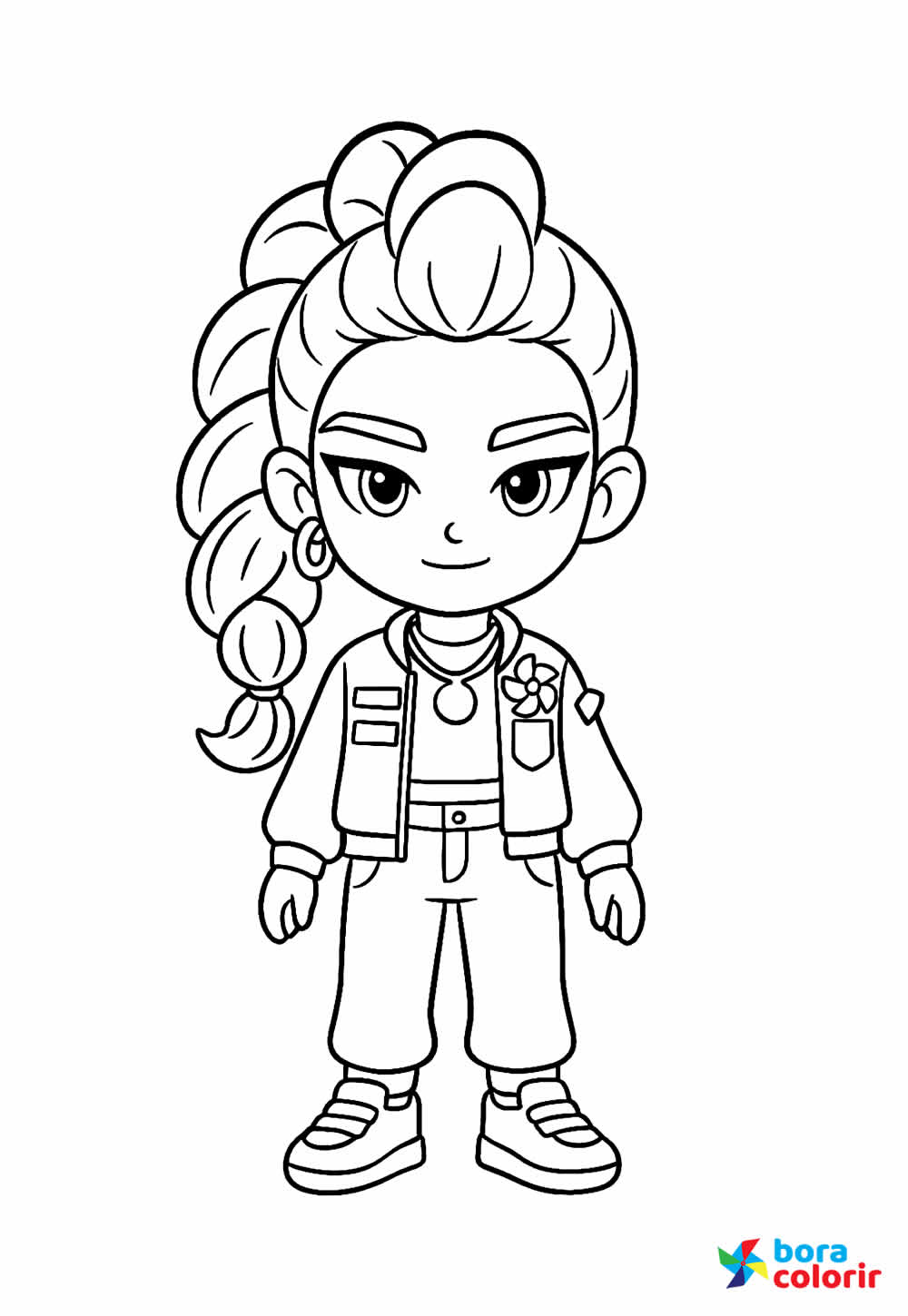 Desenho das Guerreiras do K-Pop Baby para colorir - Rumi