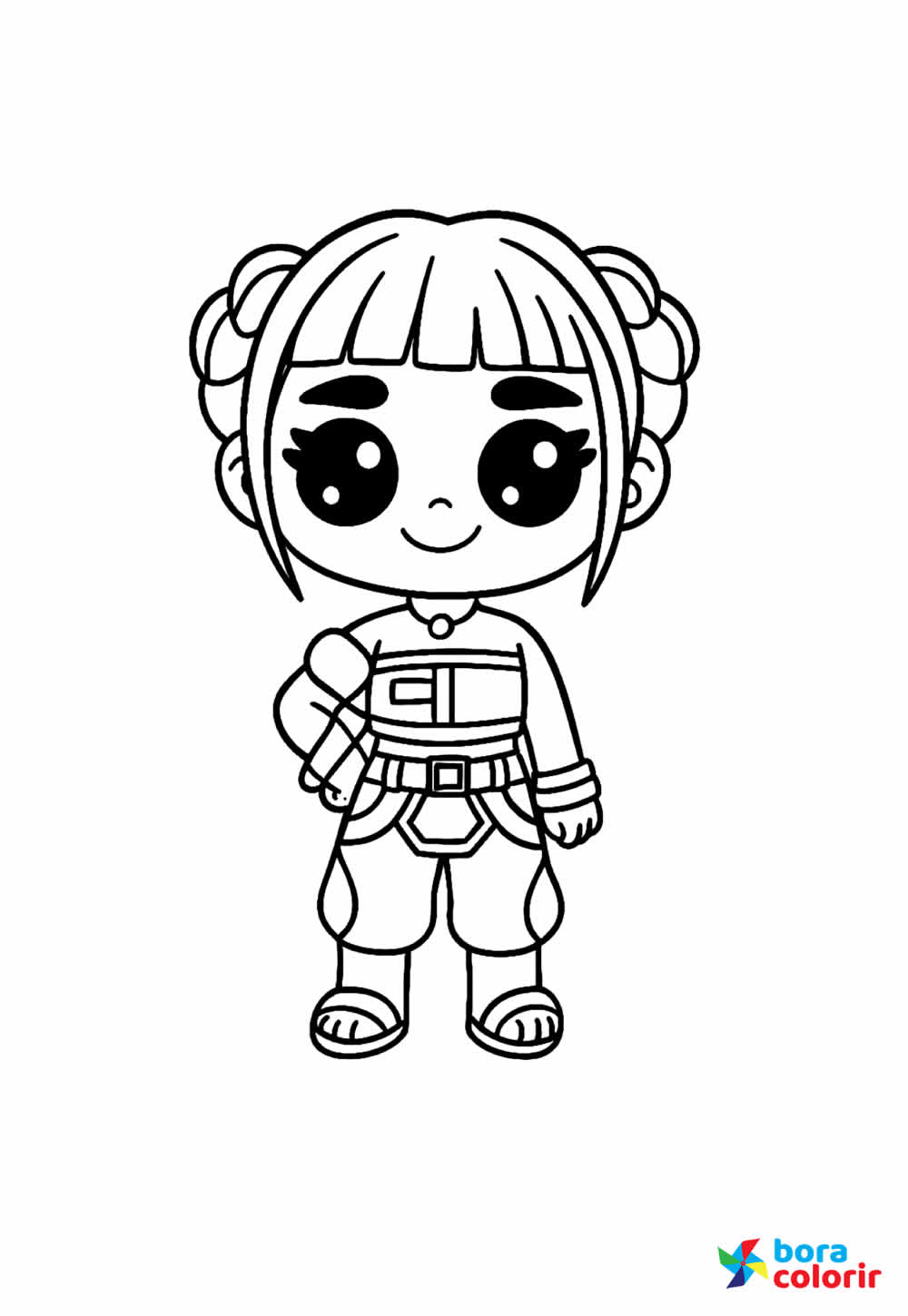 Desenho das Guerreiras do K-Pop Baby para colorir - Zoey