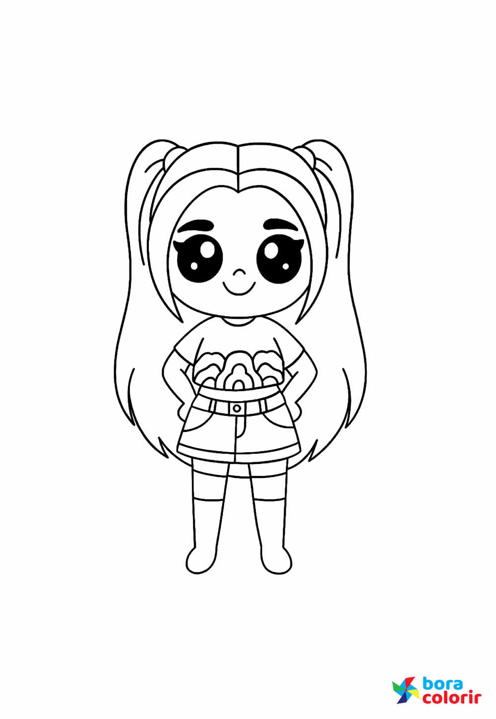 Desenho das Guerreiras do K-Pop Baby para colorir - Mira
