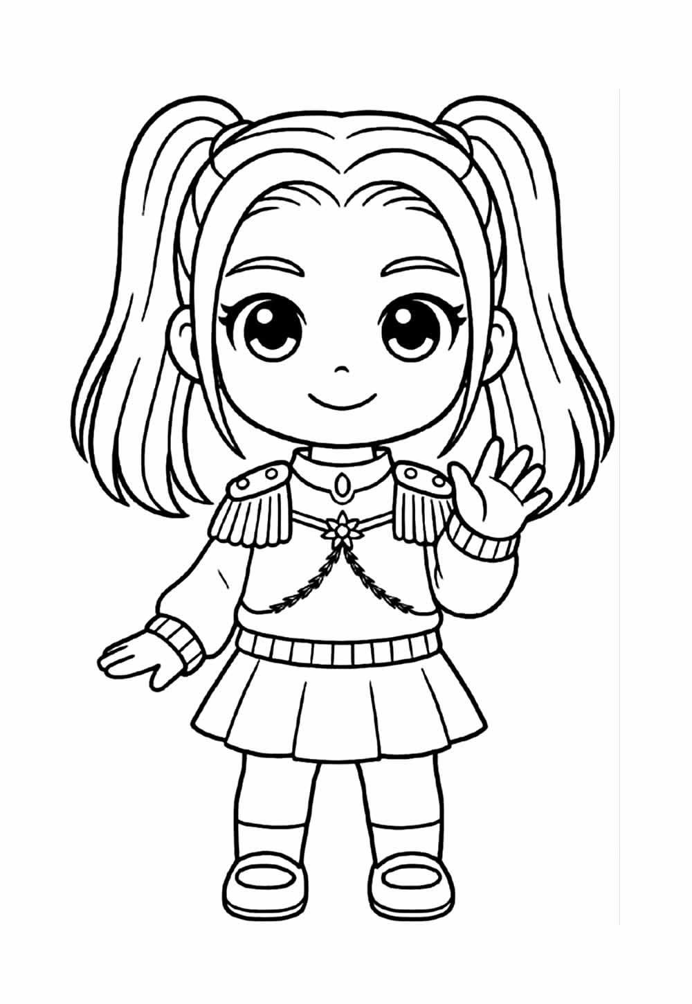 Desenho das Guerreiras do K-Pop Baby para colorir - Zoey