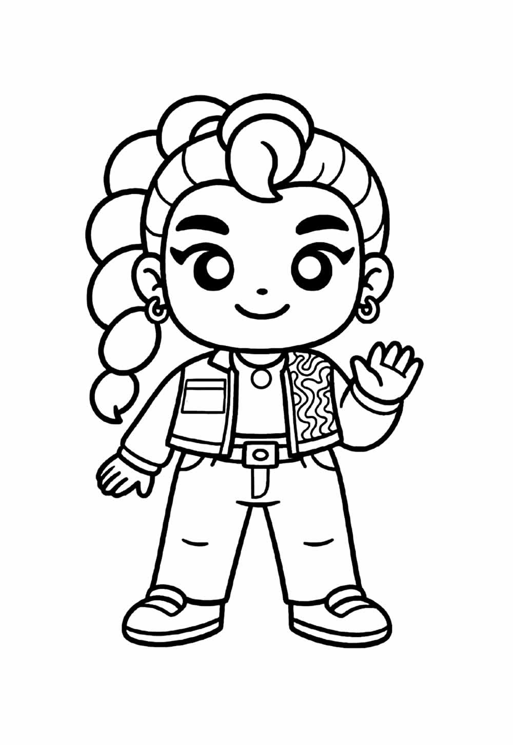 Desenho das Guerreiras do K-Pop Baby para colorir - Rumi