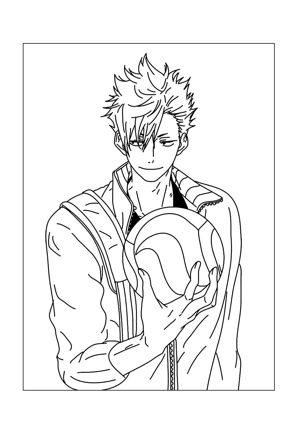 Desenho do anime Haikyuu para colorir
