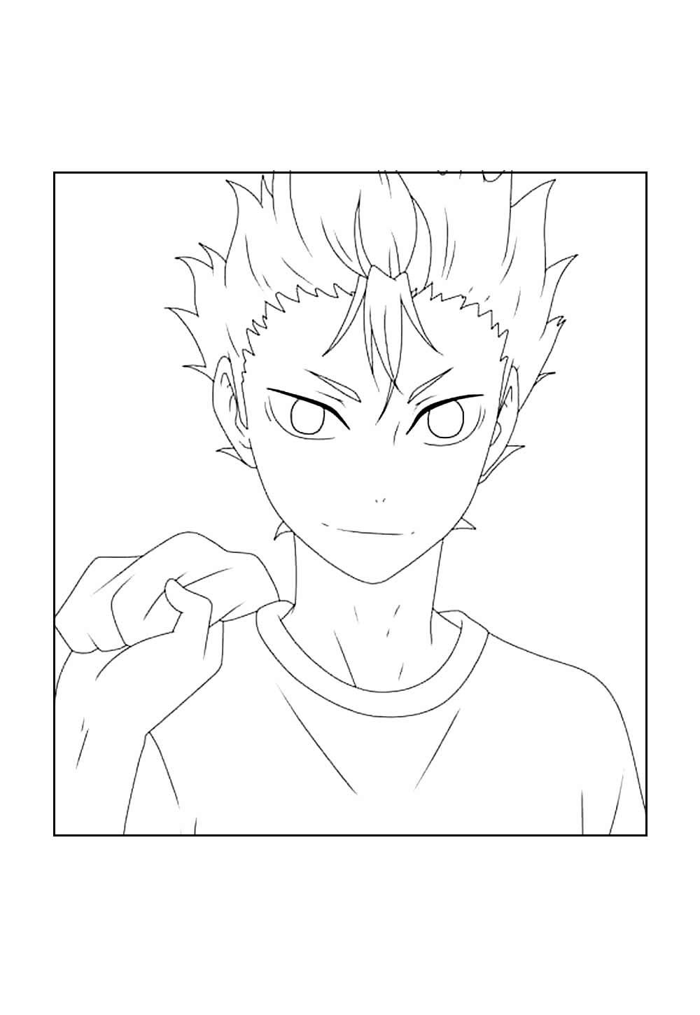 Desenho de Haikyuu para colorir
