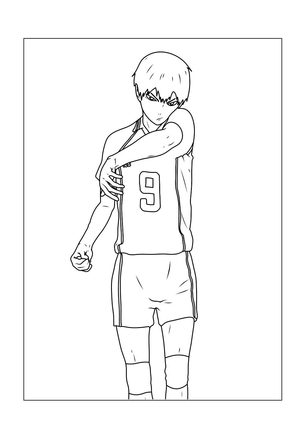 Desenho de Haikyuu para colorir