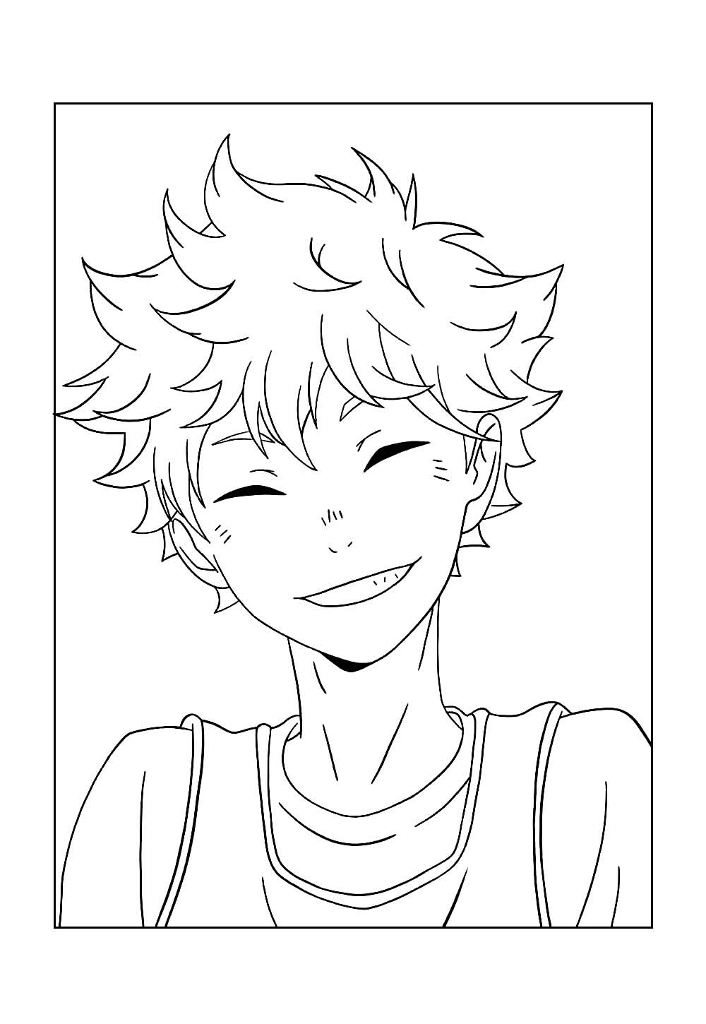 Desenho do anime Haikyuu para colorir