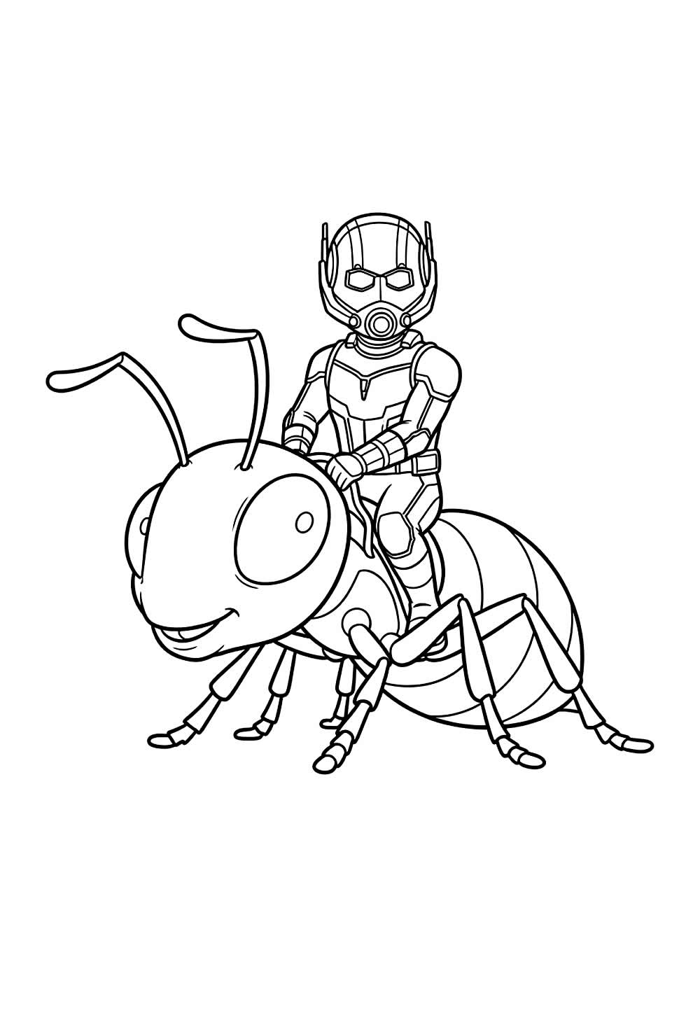 Desenho do Homem-Formiga Baby para pintar