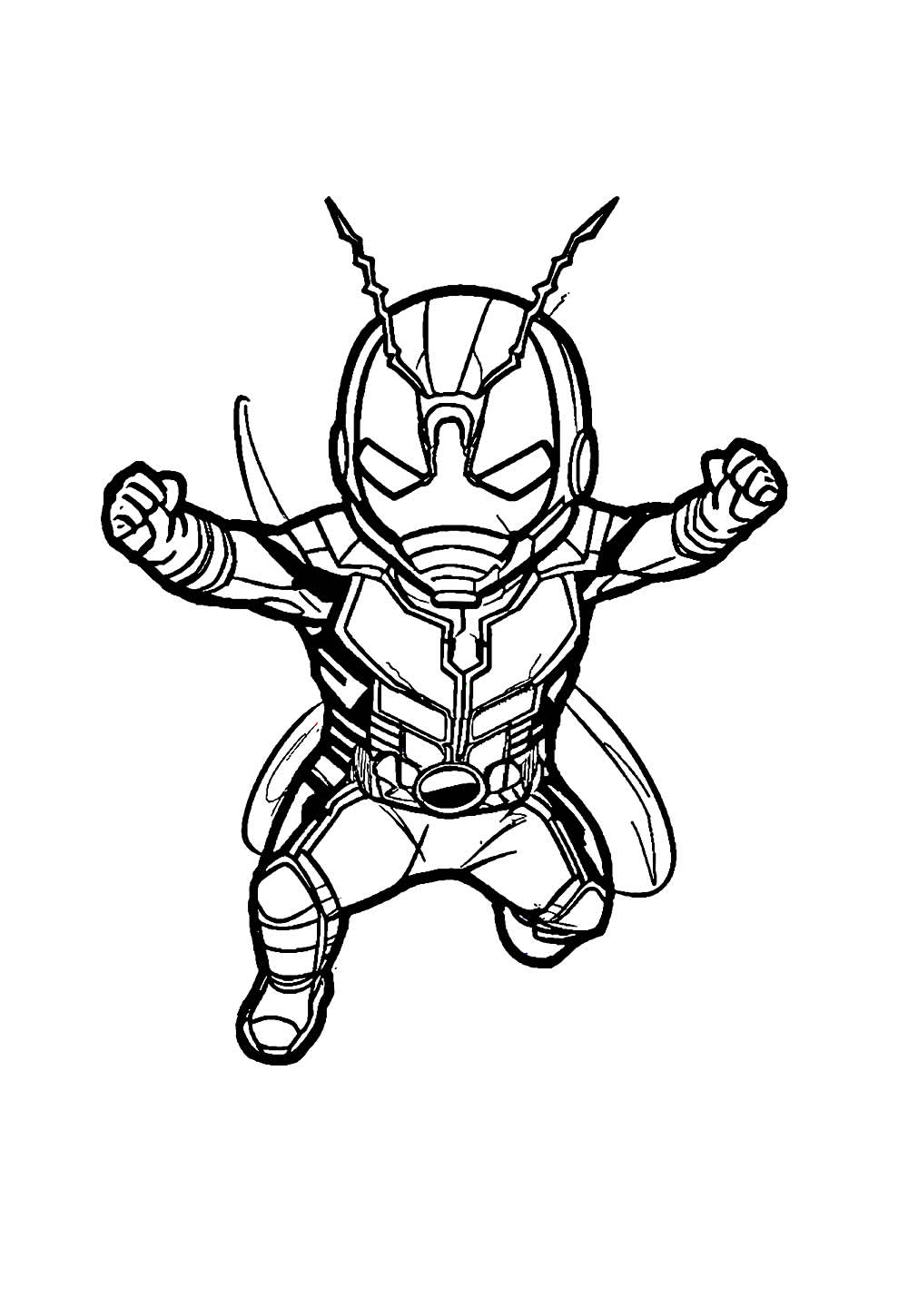 Desenho do Homem-Formiga Baby para imprimir
