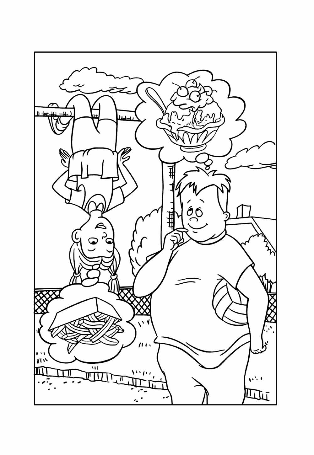 Hora do Recreio para colorir