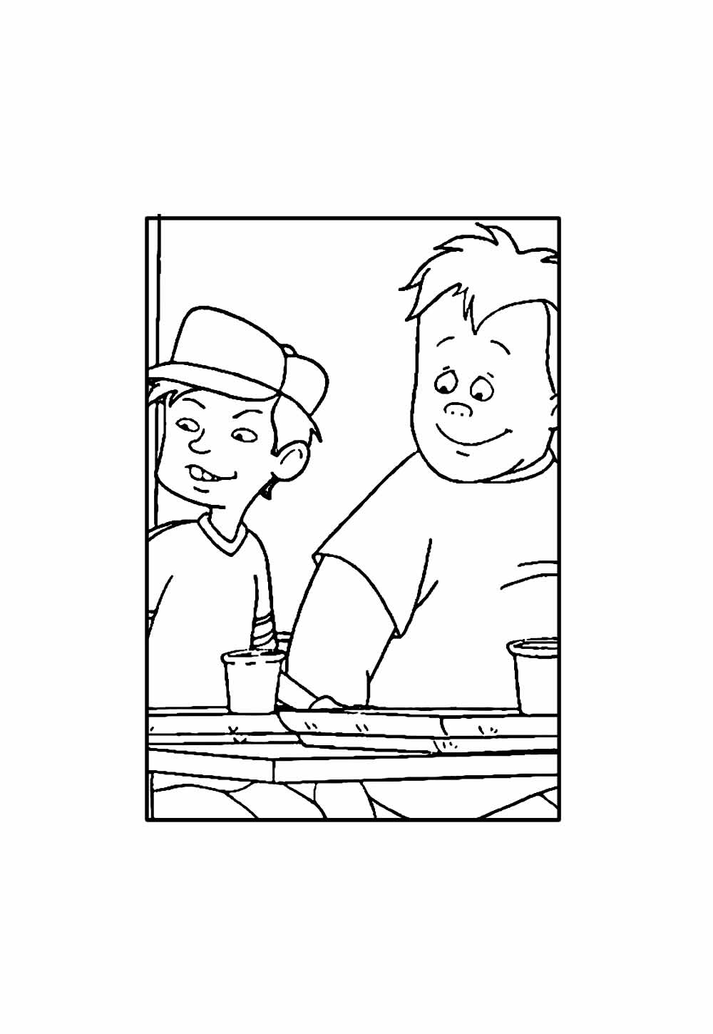 Desenho da Hora do Recreio para colorir