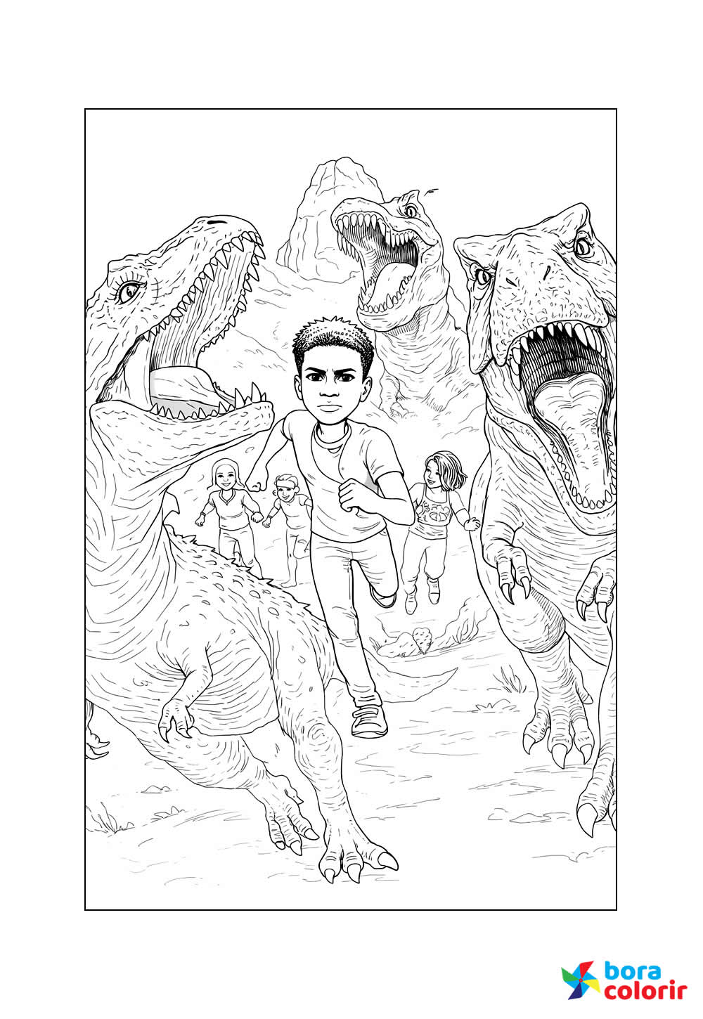 Desenho de Jurassic World para colorir