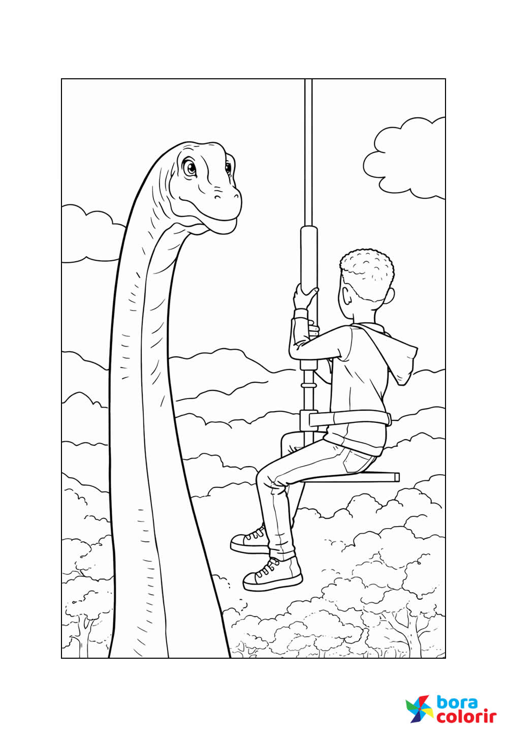 Desenho de Jurassic World para colorir
