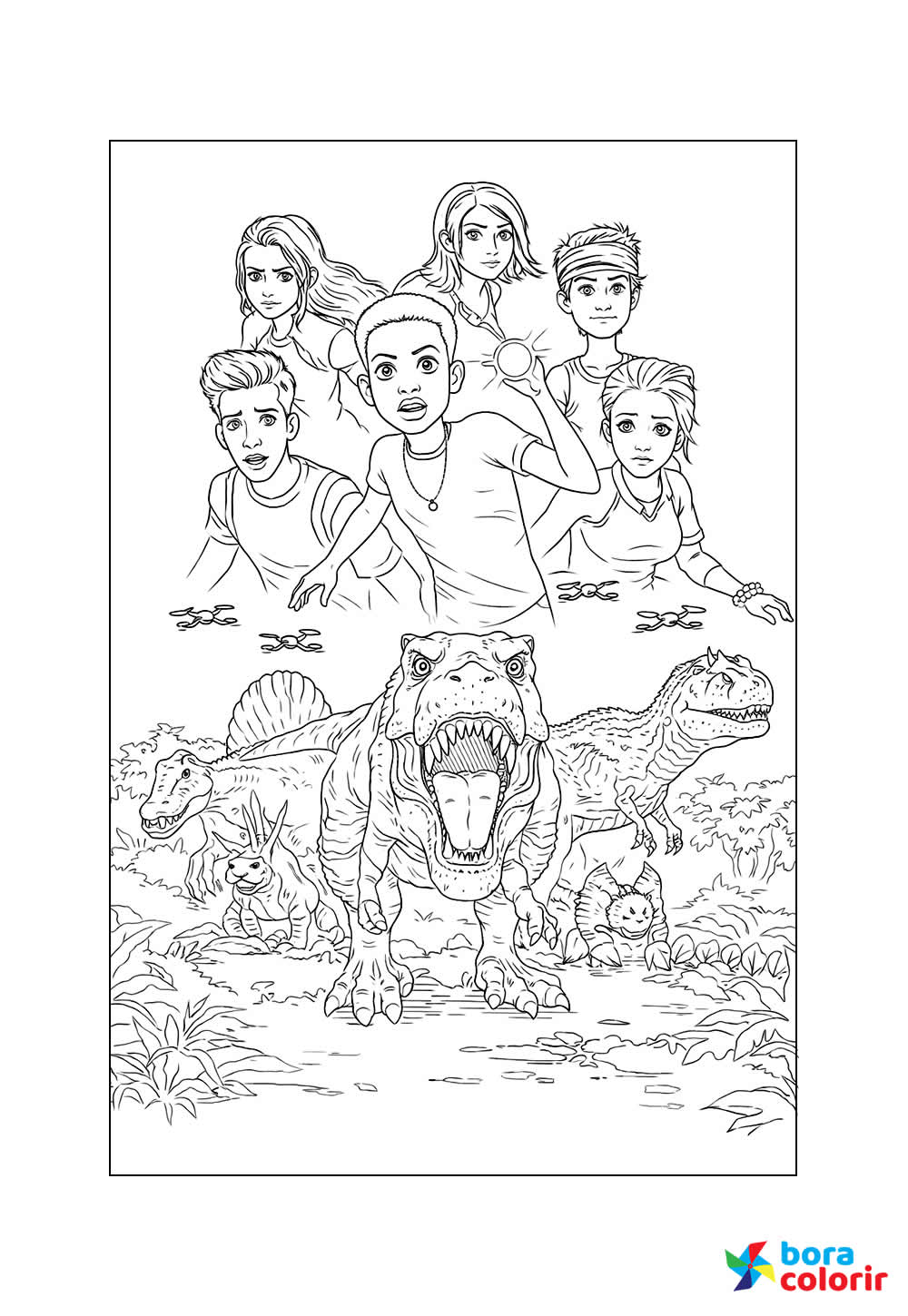 Desenho de Jurassic World para colorir