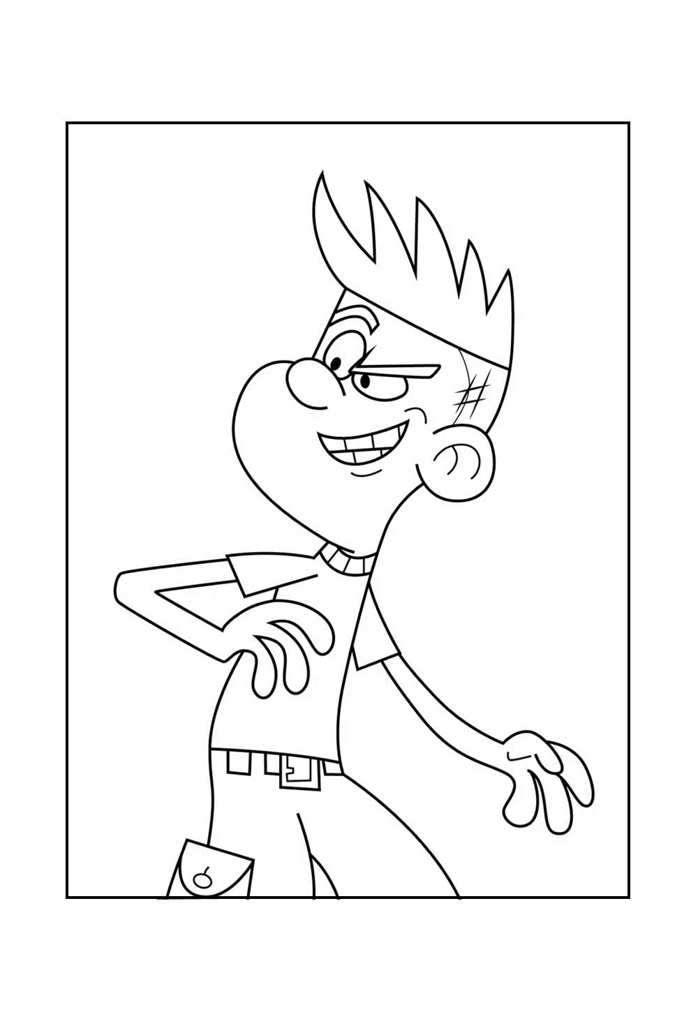 Desenho de Kick Buttowski para pintar