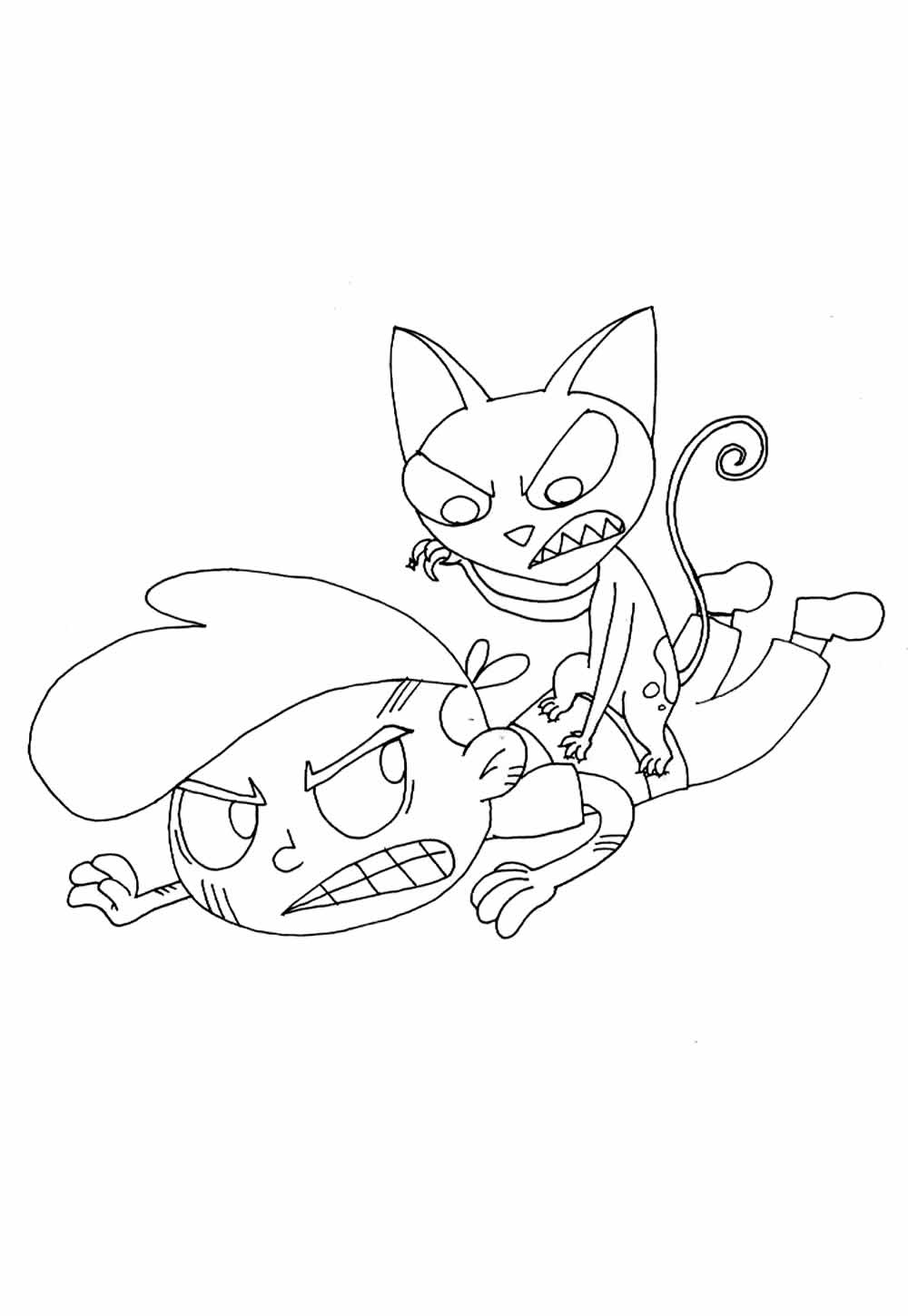 Kid vs Kat para colorir