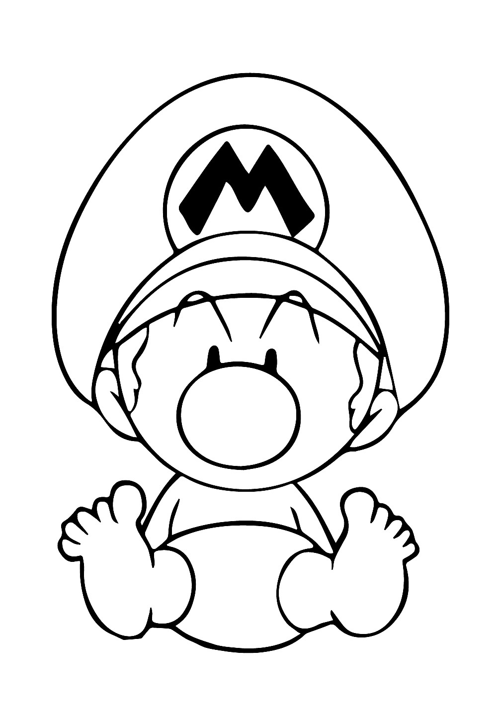 Desenho de Mario Bros Baby
