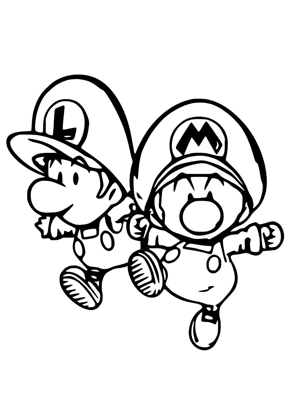 Mario Bros Baby para pintar