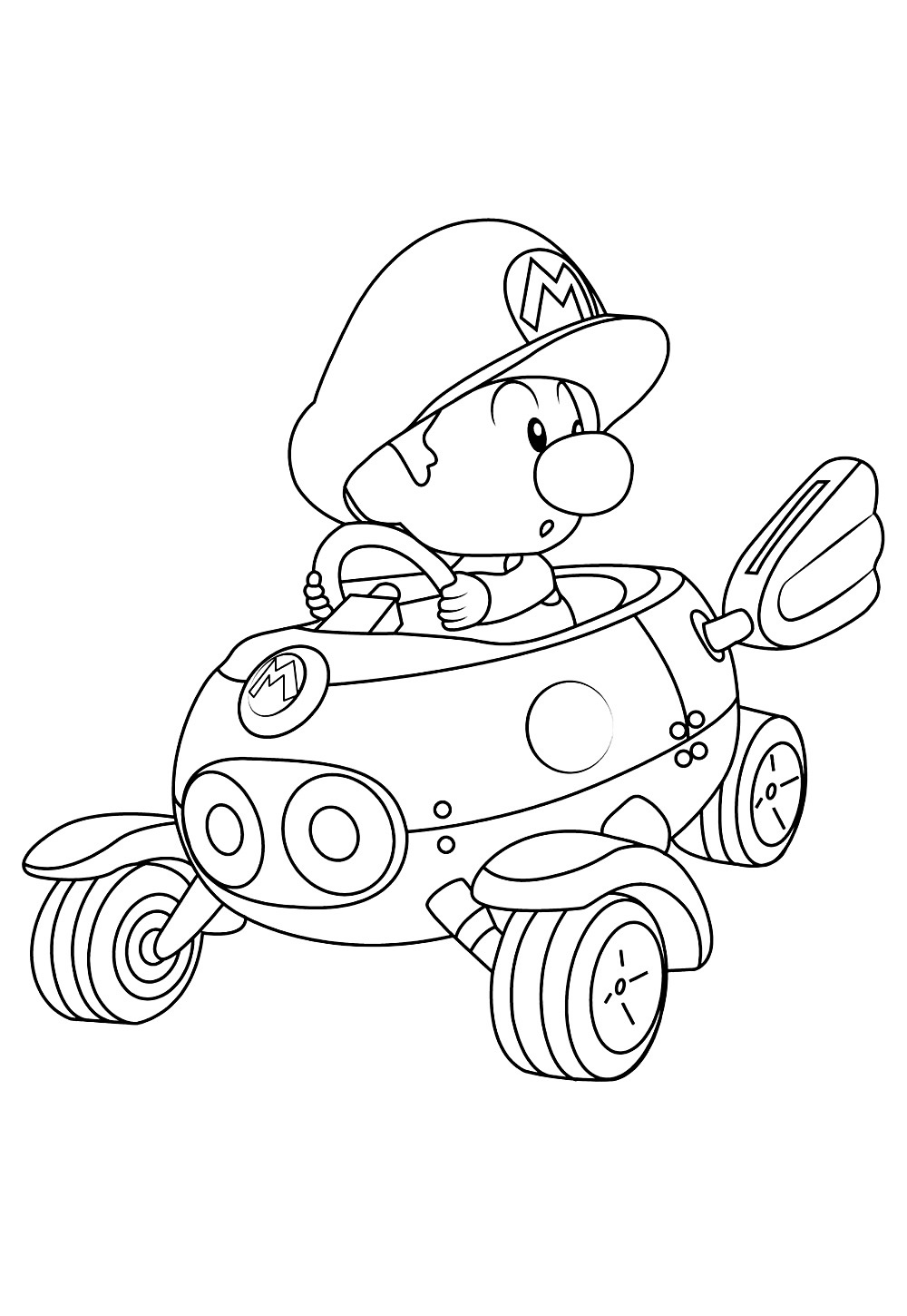 Desenho de Mario Bros Baby para pintar