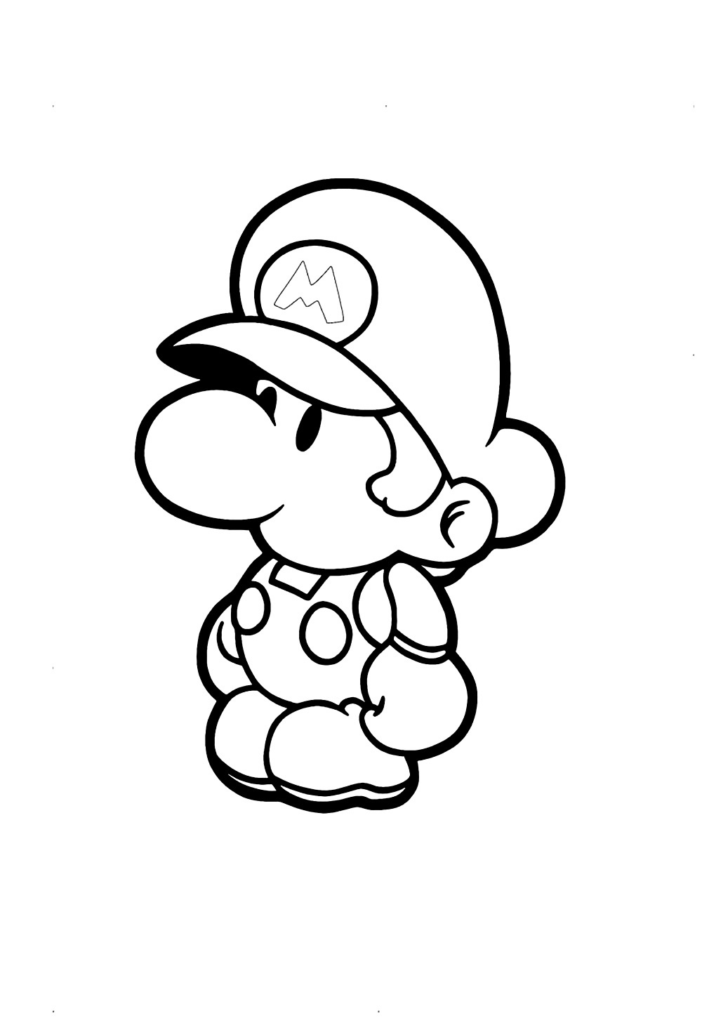 Desenho de Mario Bros Baby para colorir