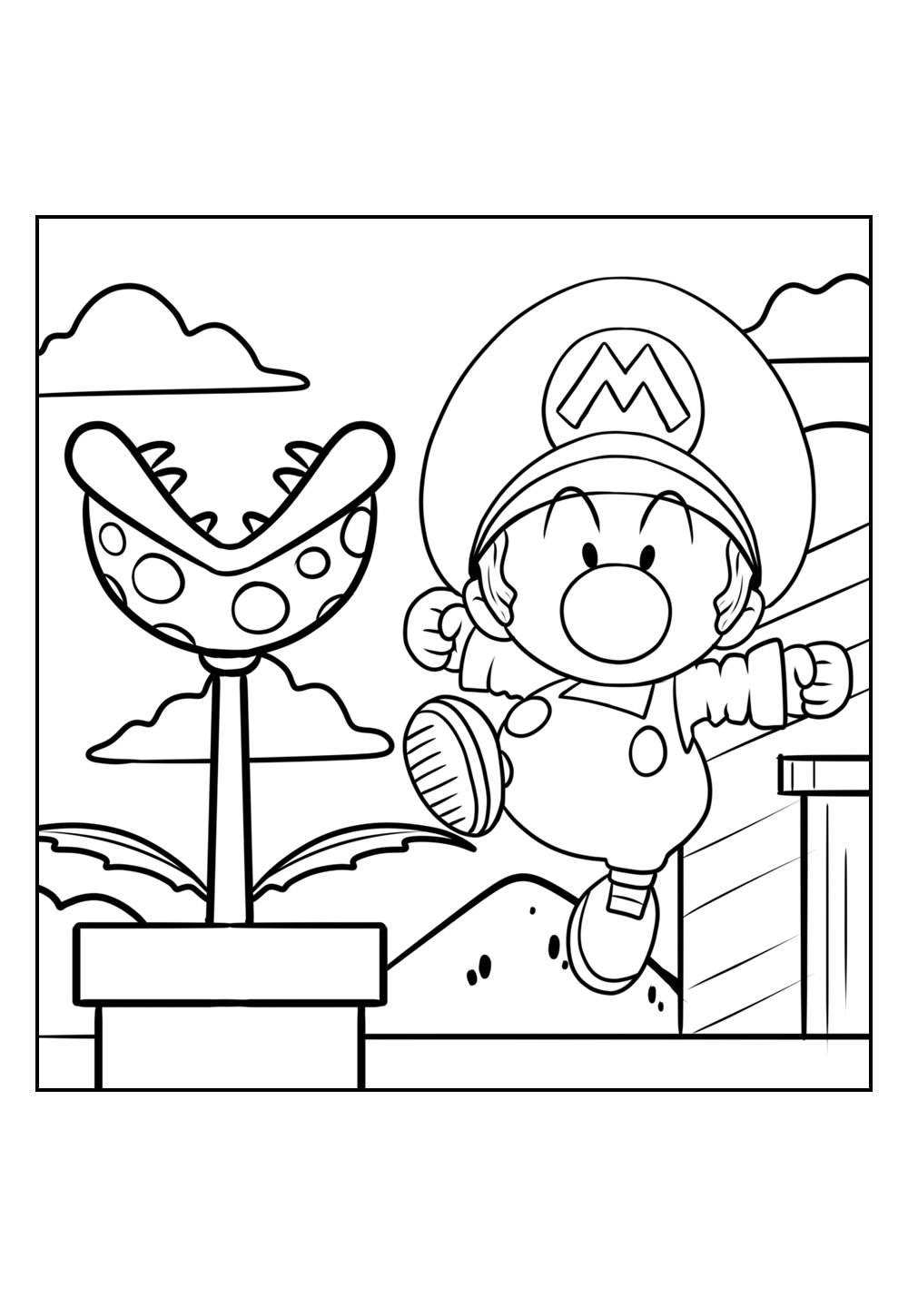 Mario Bros Baby para pintar