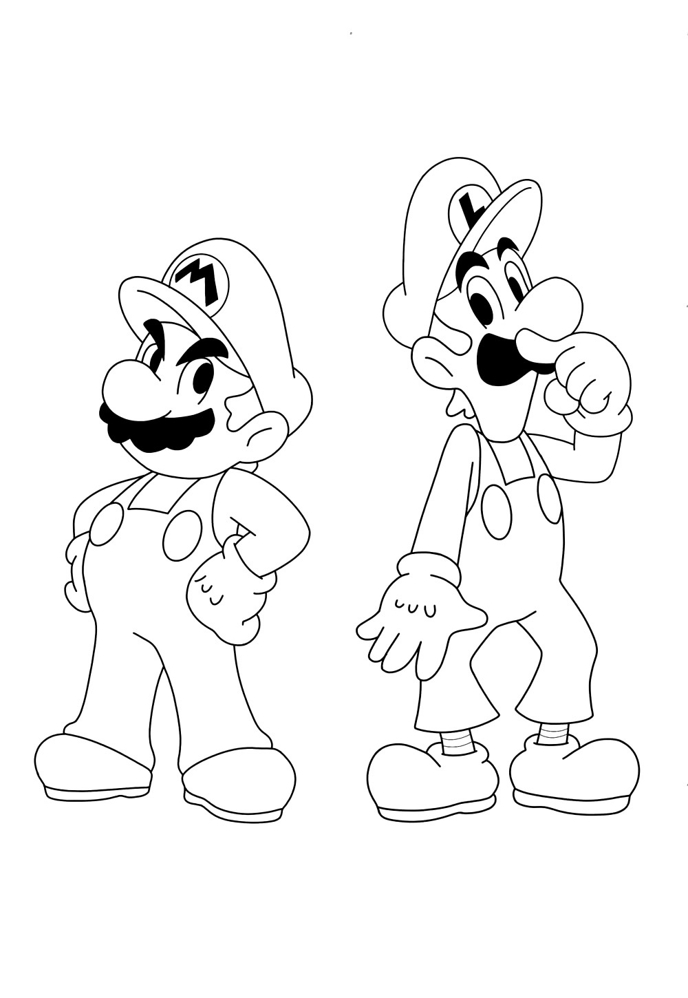 Mario e Luigi para pintar