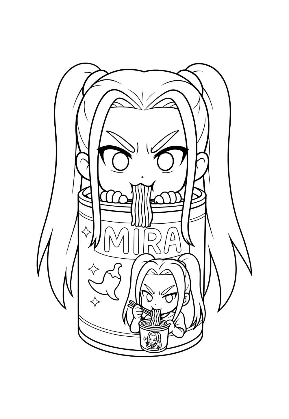 Desenho de Miru Baby para colorir