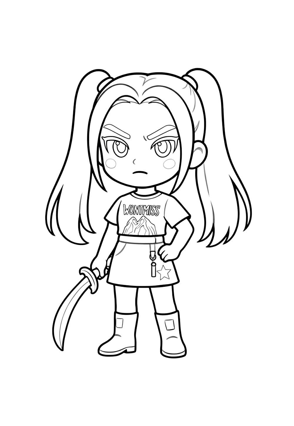 Desenho de Miru Baby para colorir