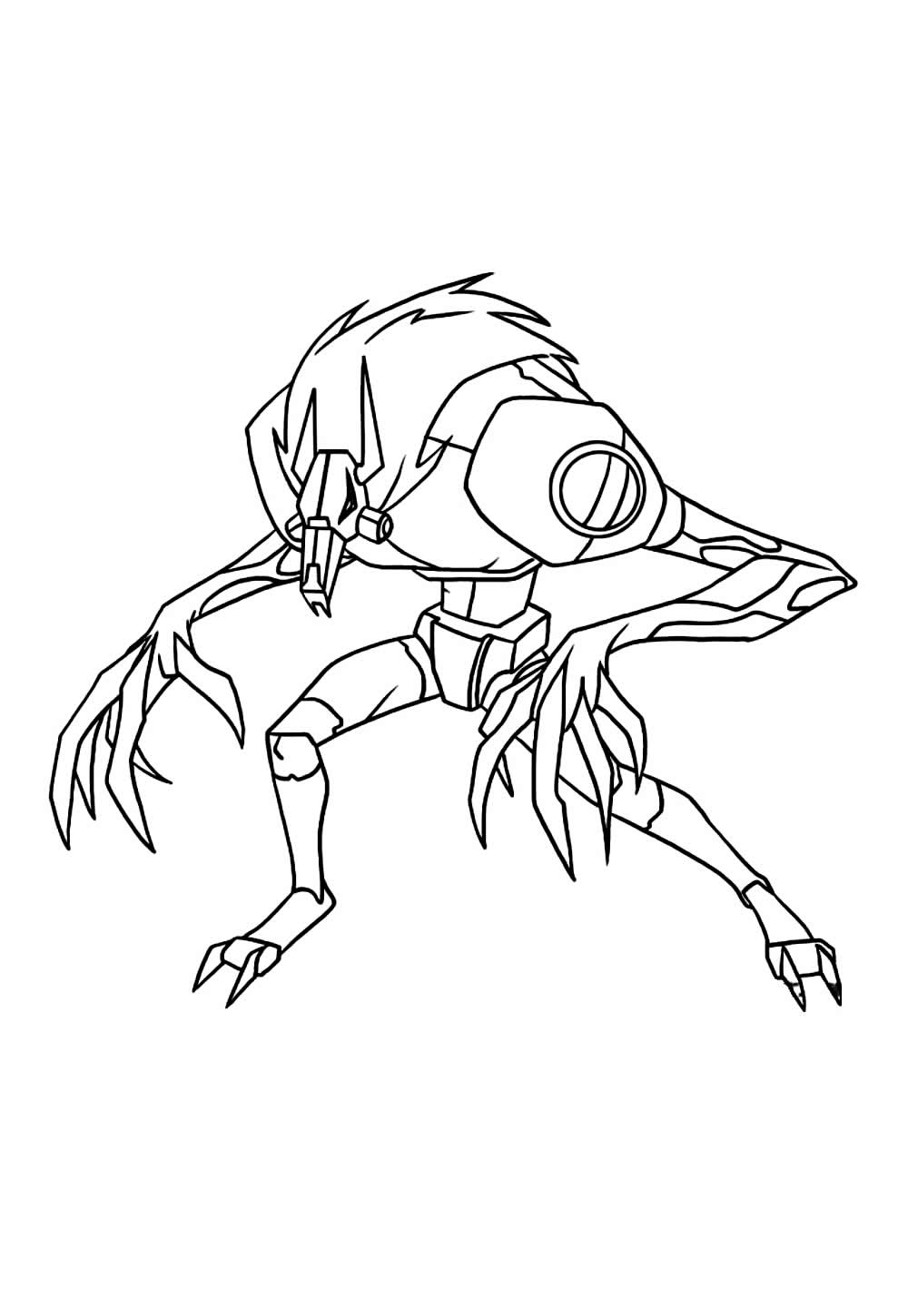 Desenho de Monstro do Mutante Rex