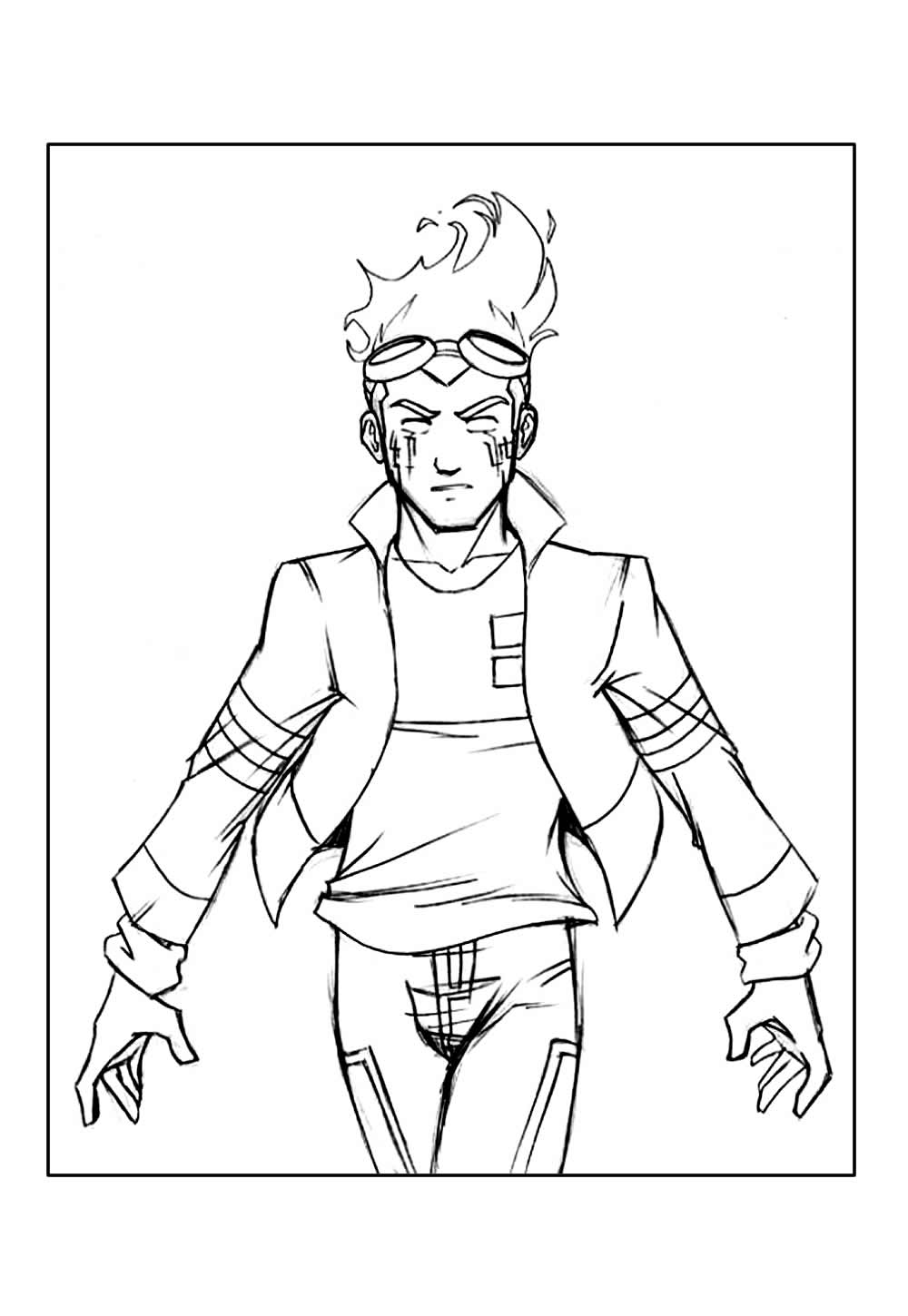 Desenho de Mutante Rex para colorir