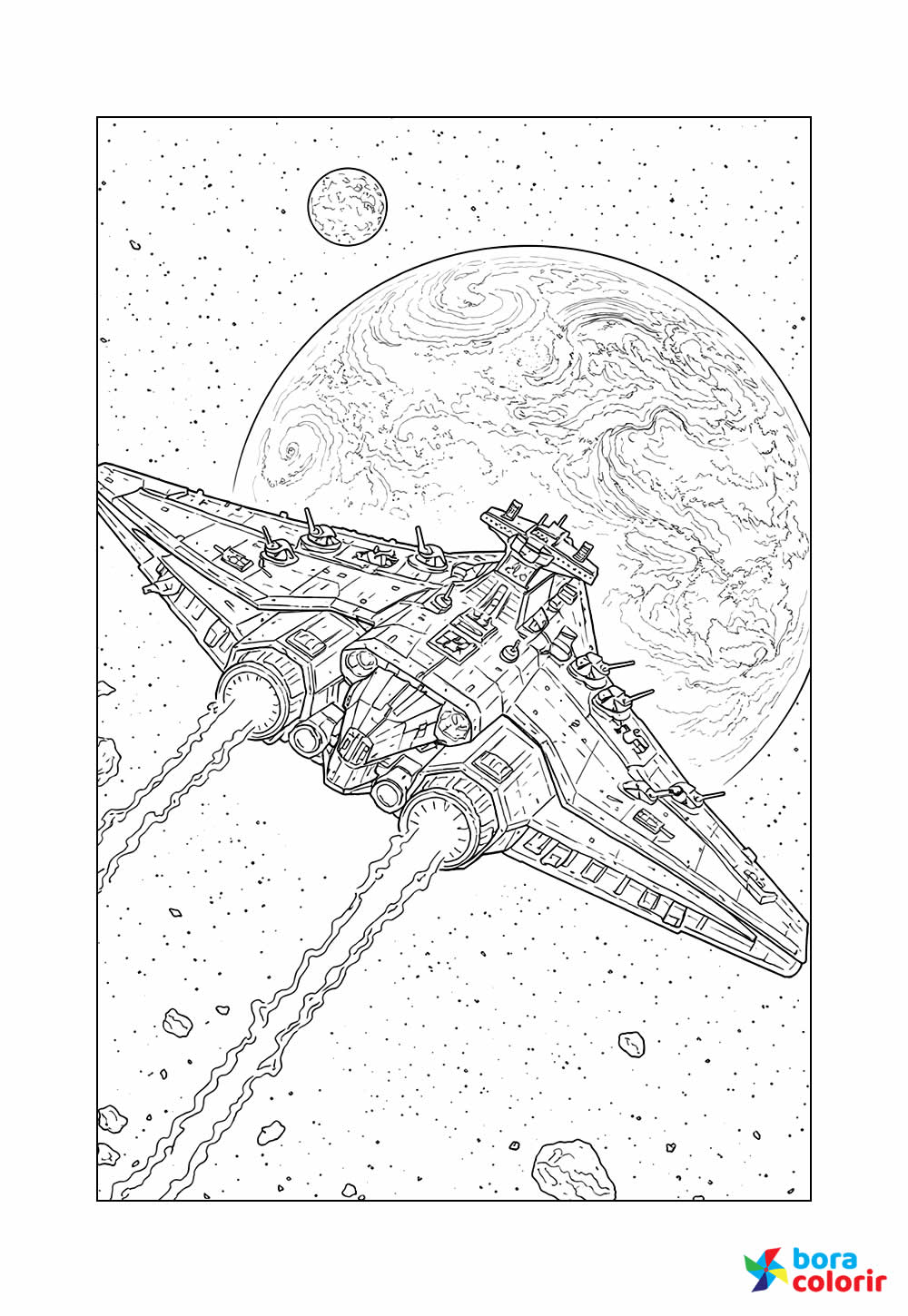 Nave Espacial para colorir