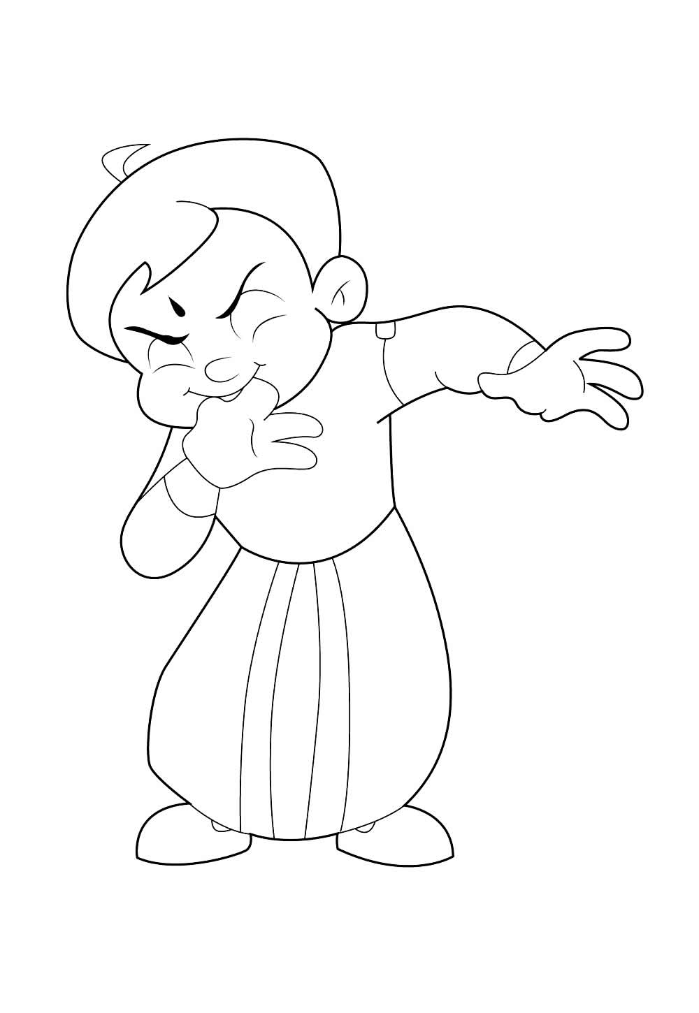 Desenho do Pequeno Poderoso Bheem para pintar