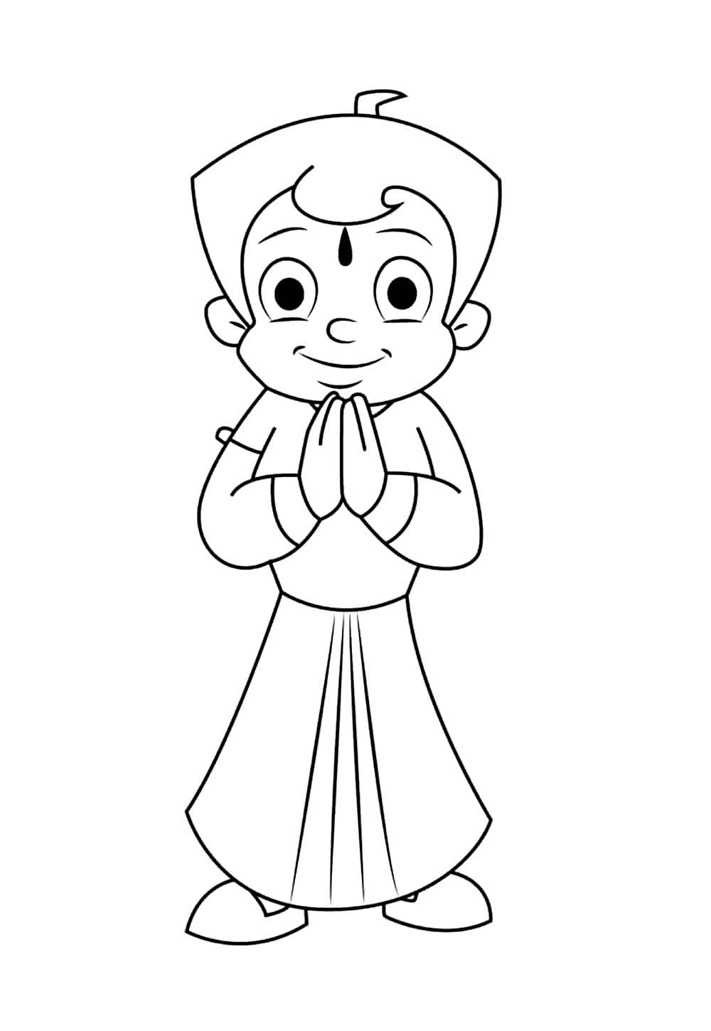 Desenho de O Pequeno Poderoso Bheem para pintar