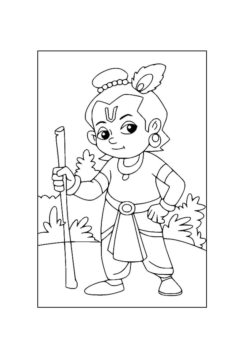 Desenho de O Pequeno Poderoso Bheem para colorir