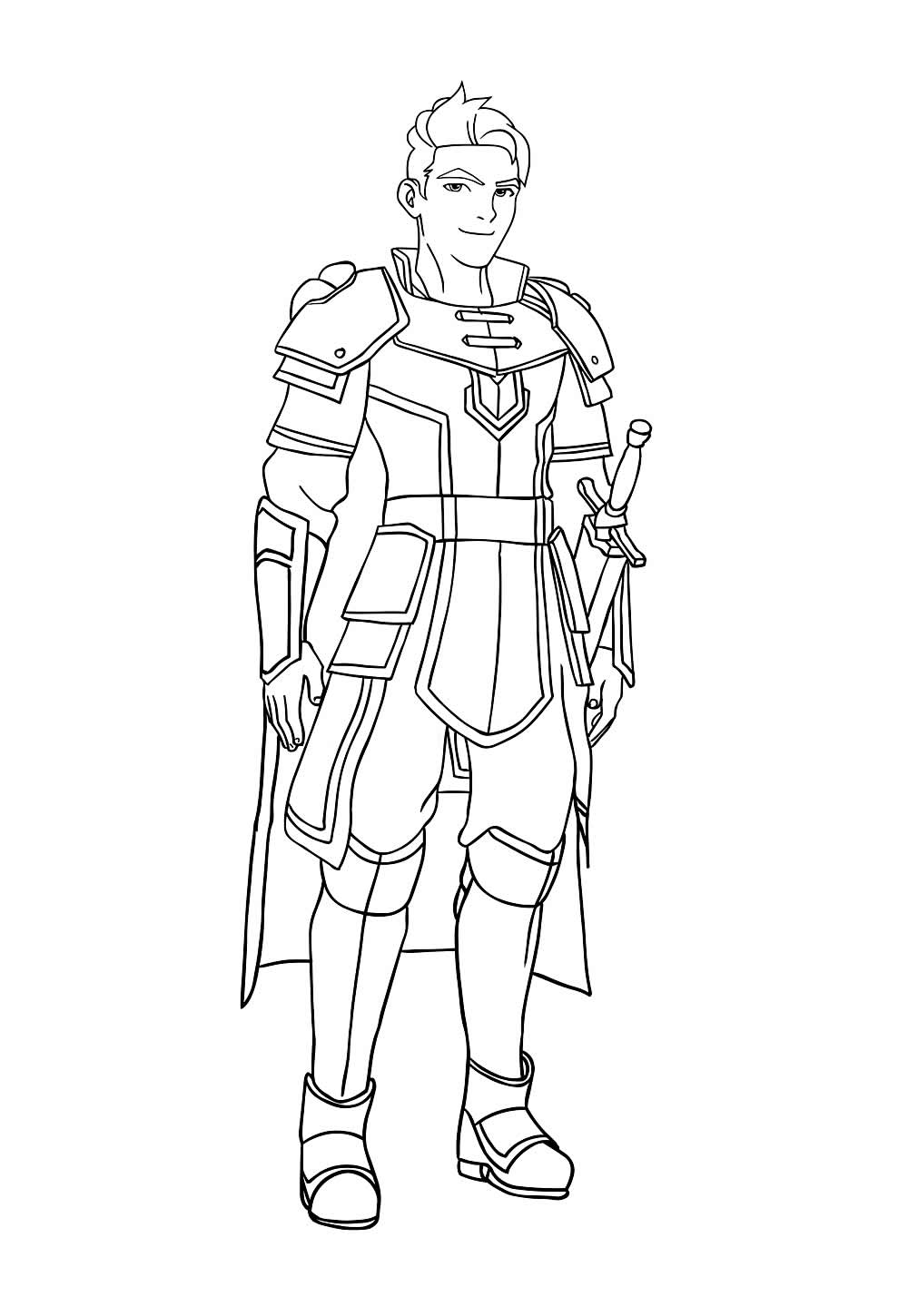 O Príncipe Dragão para colorir