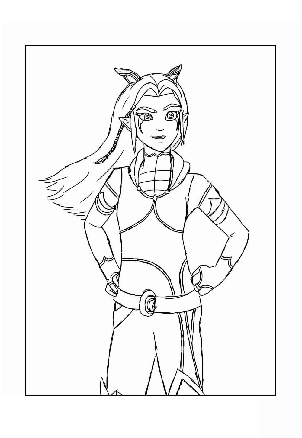 Desenho de O Príncipe Dragão para pintar